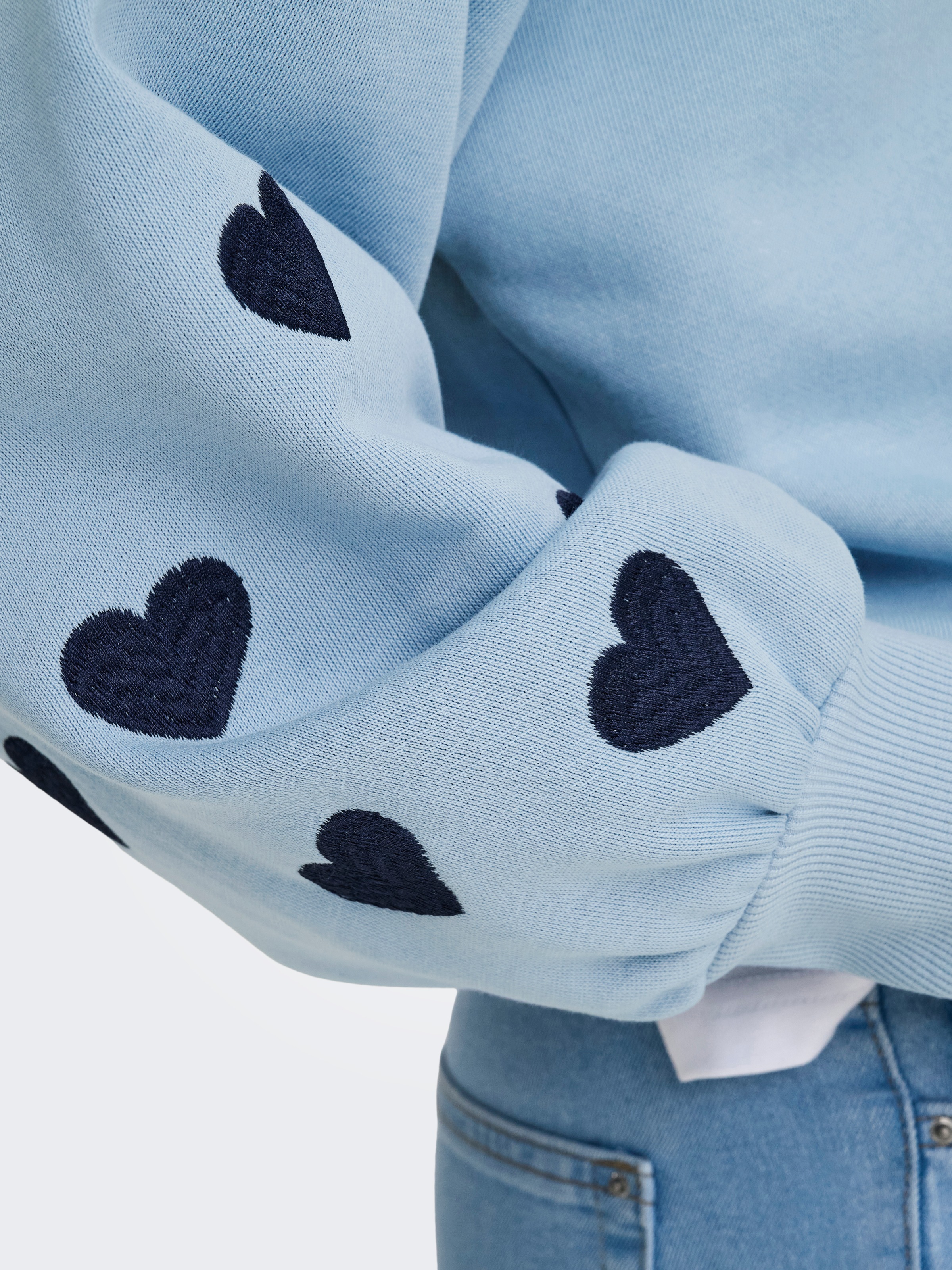 ONLY Sweatshirt »ONLBECCA L/S O-NECK SWT«, mit Stickerei