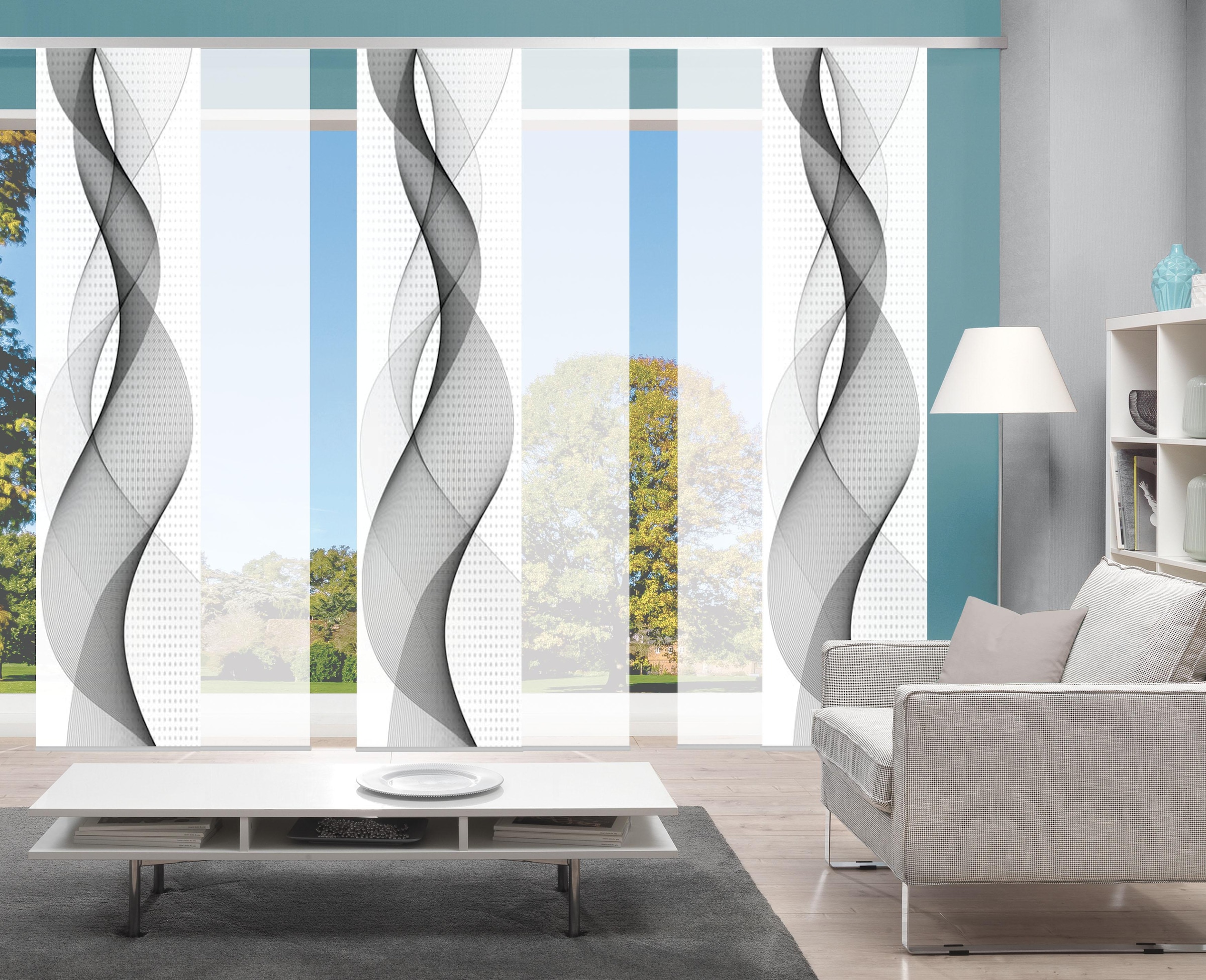 HOME WOHNIDEEN Schiebegardine »OPALIA 6ER SET« Paneelwagen 6 Stk. tlg. HxB: 245x60