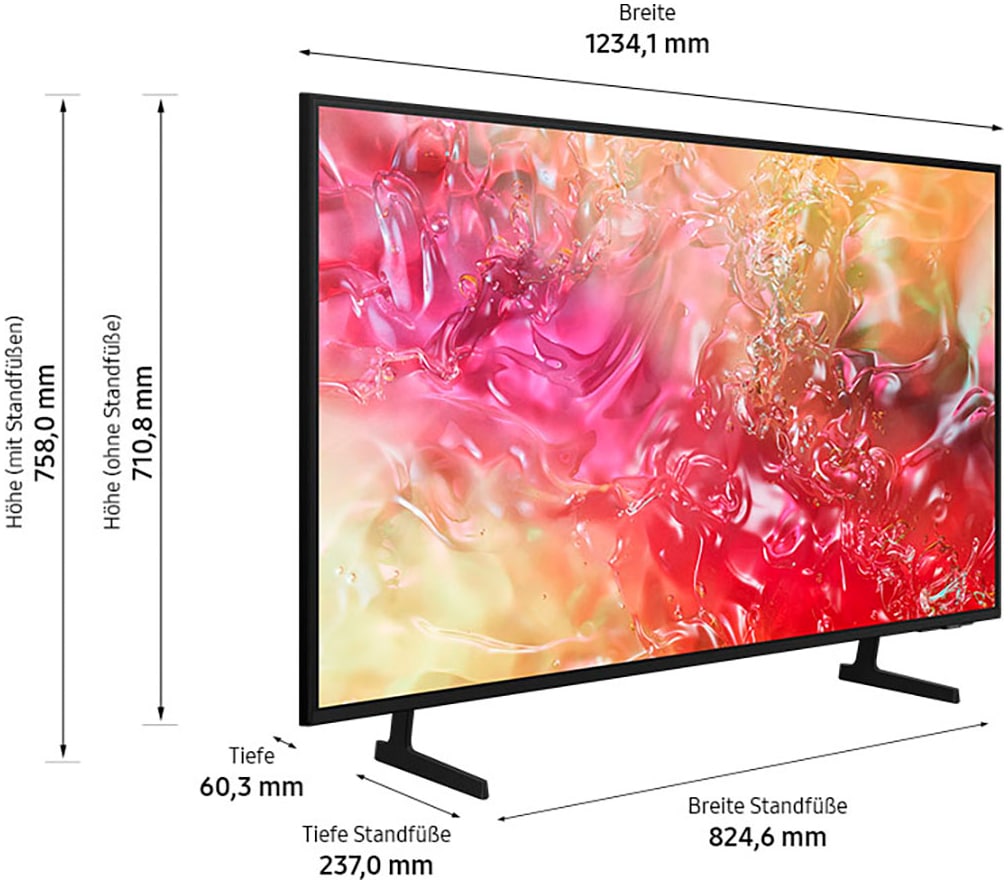 Samsung LED-Fernseher »GU55DU7179U«, 4K Ultra HD, Smart-TV, Crystal UHD, Q-Symphony, Dolby Surround Sound, Triple Tuner, Smart-Hub