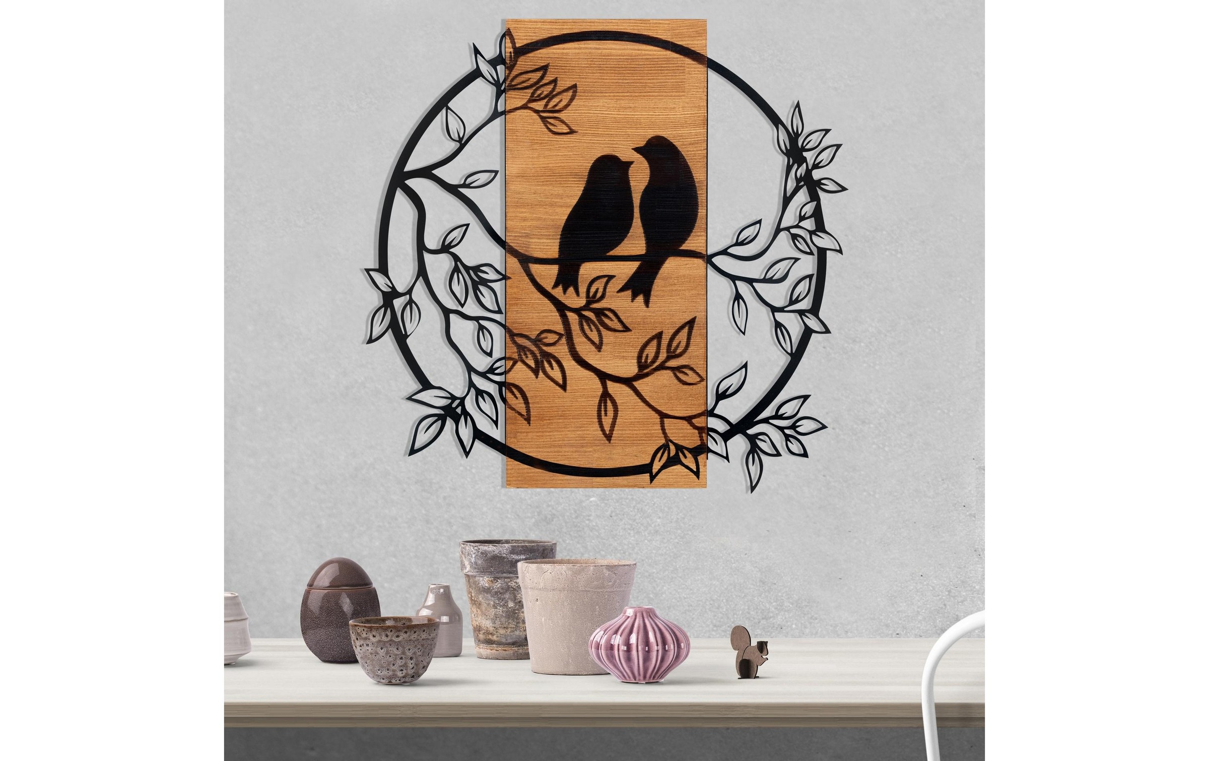 Wanddekoobjekt »Wallxpert Vogel 59.5 cm x 58.5 cm«