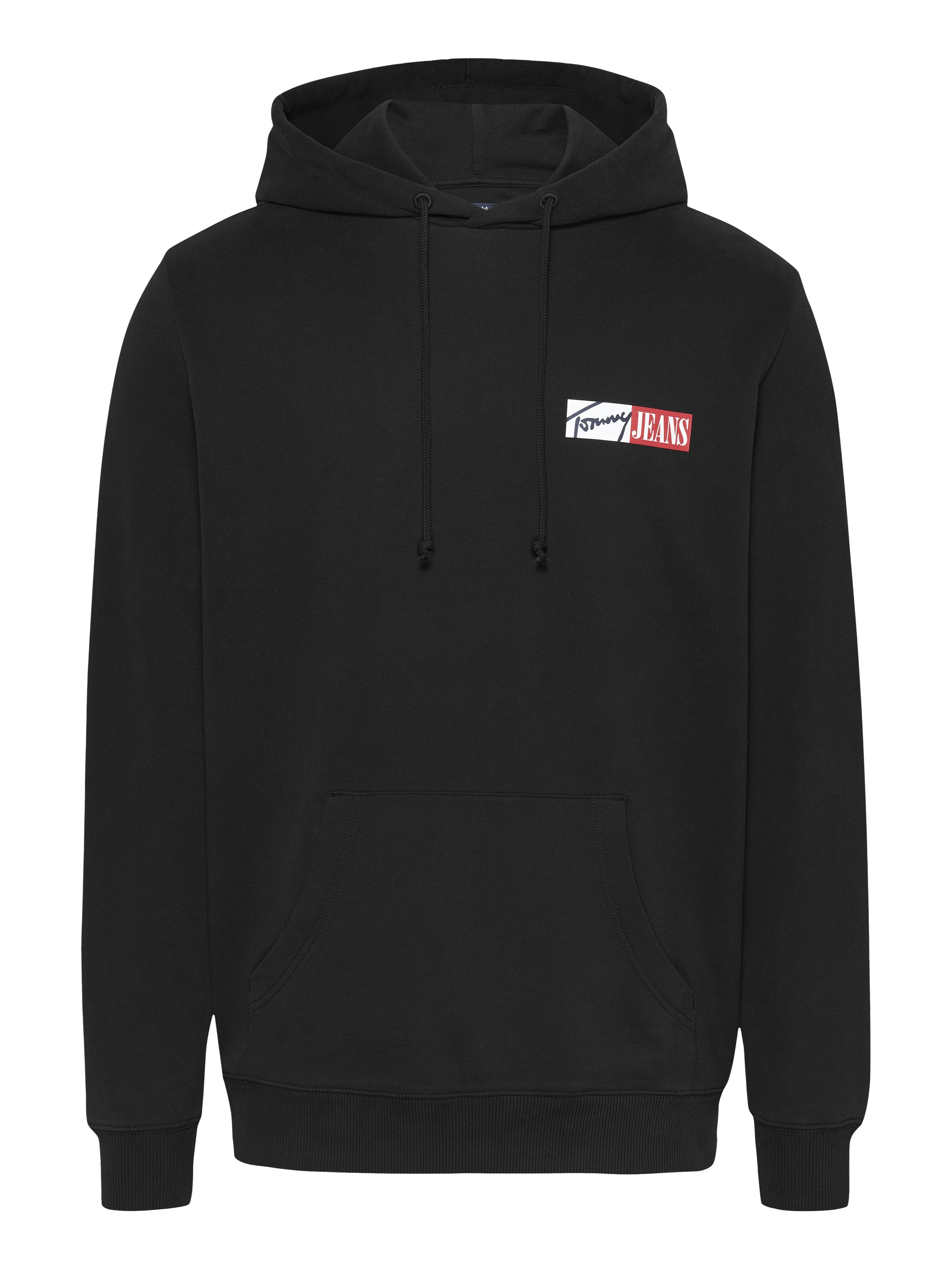 Tommy Jeans Plus Hoodie »TJM REG ENTRY GRAPHIC HOODIE EXT«, in Grossen Grössen, Logodruck, Kängurutasche