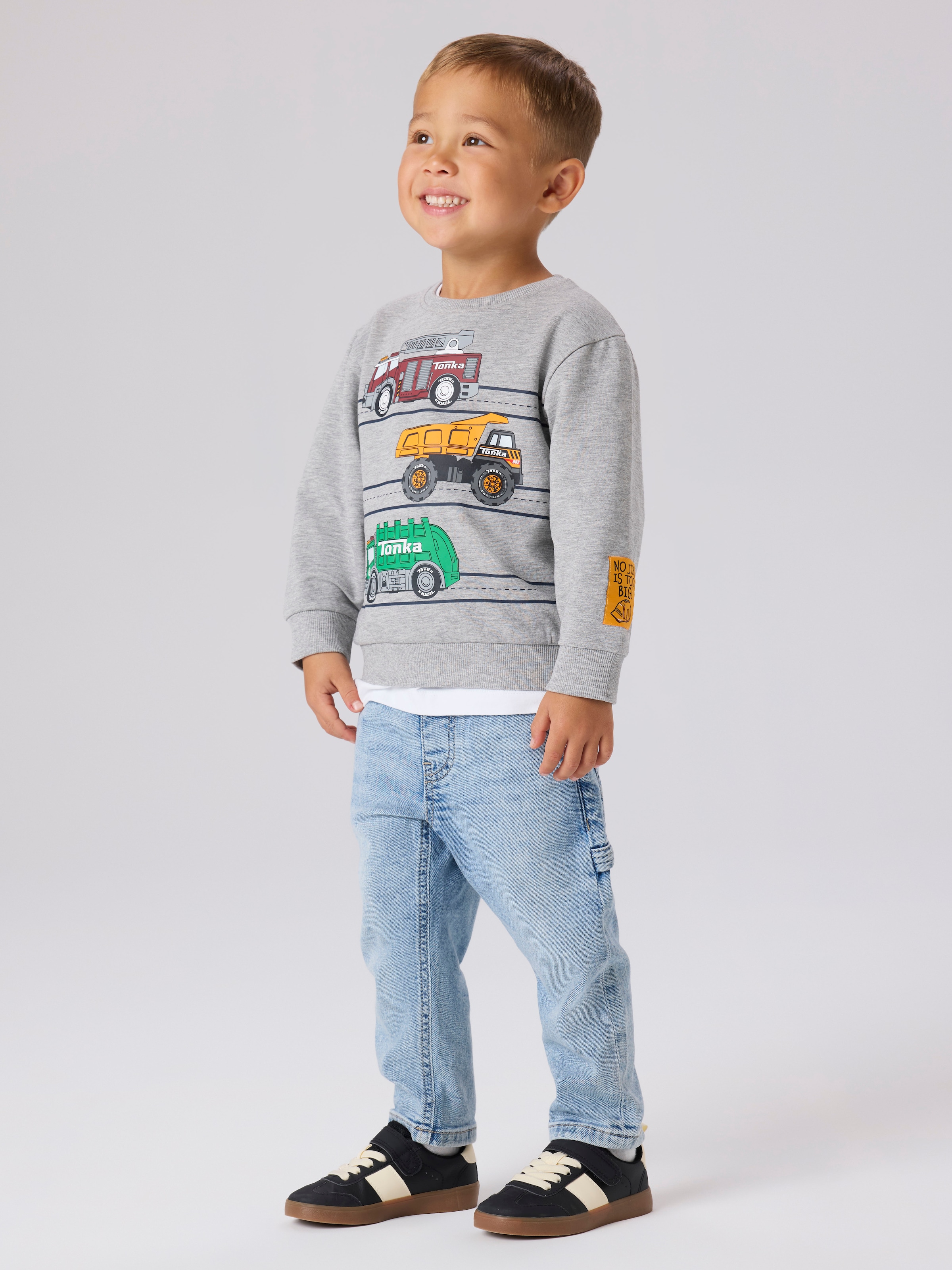 Name It Sweat-shirt »NMMJORGE TONKA NREG SWEAT UNB CPLG«, mélange coton, coupe régulière

