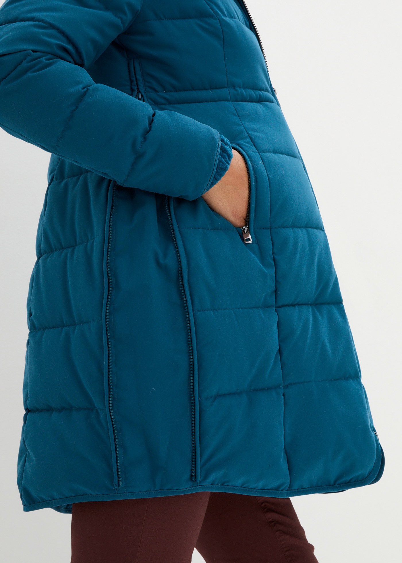 bonprix Umstandsjacke »3-in-1 warm wattierte Umstands- und Tragejacke« mit Kapuze 3-in-1 warm wattierte Umstands- und Tragejacke