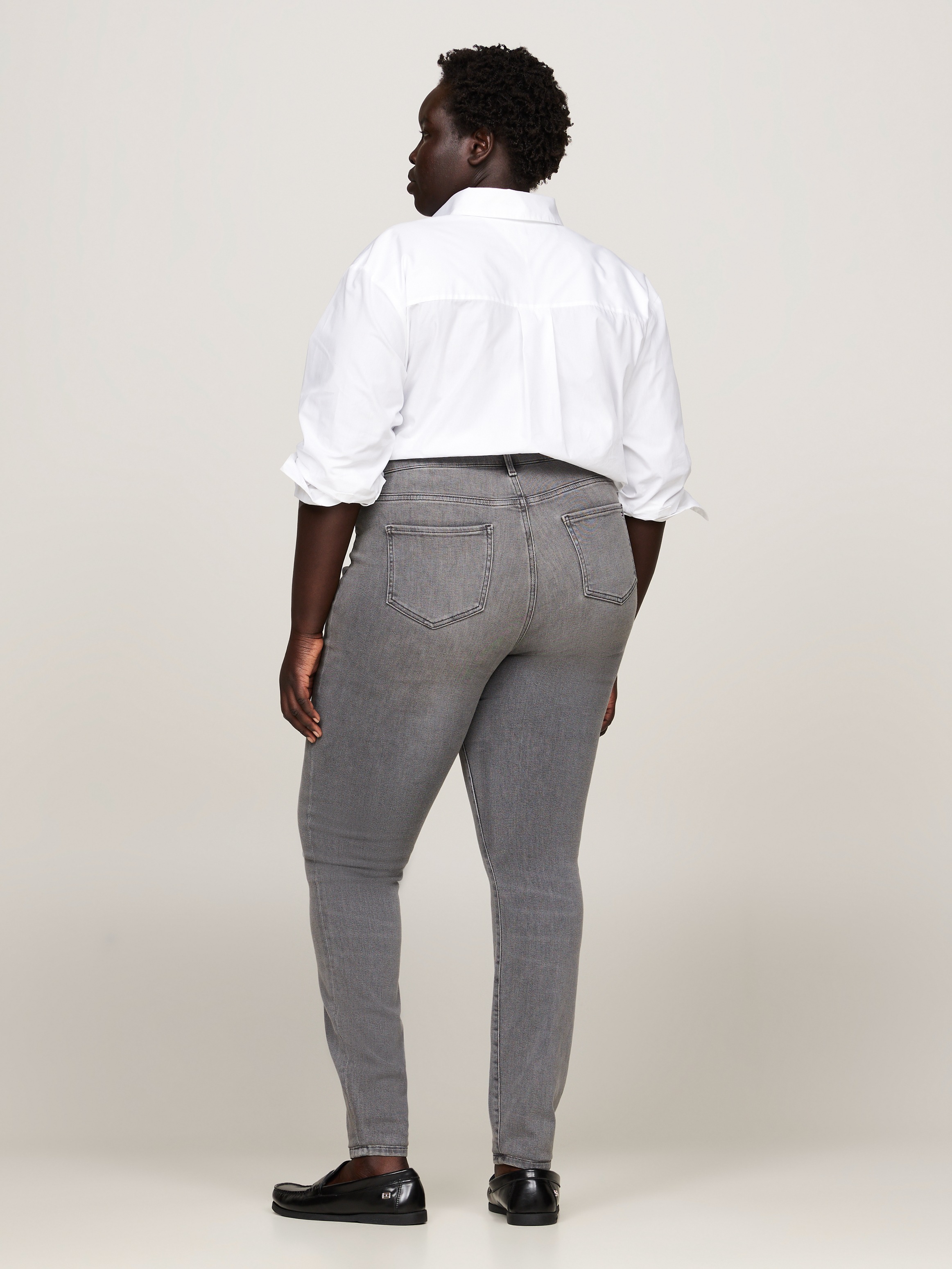 Tommy Hilfiger Curve Skinny-fit-Jeans »CRV HARLEM U SKINNY HW«, Grosse Grössen in Stoned Washed Optik