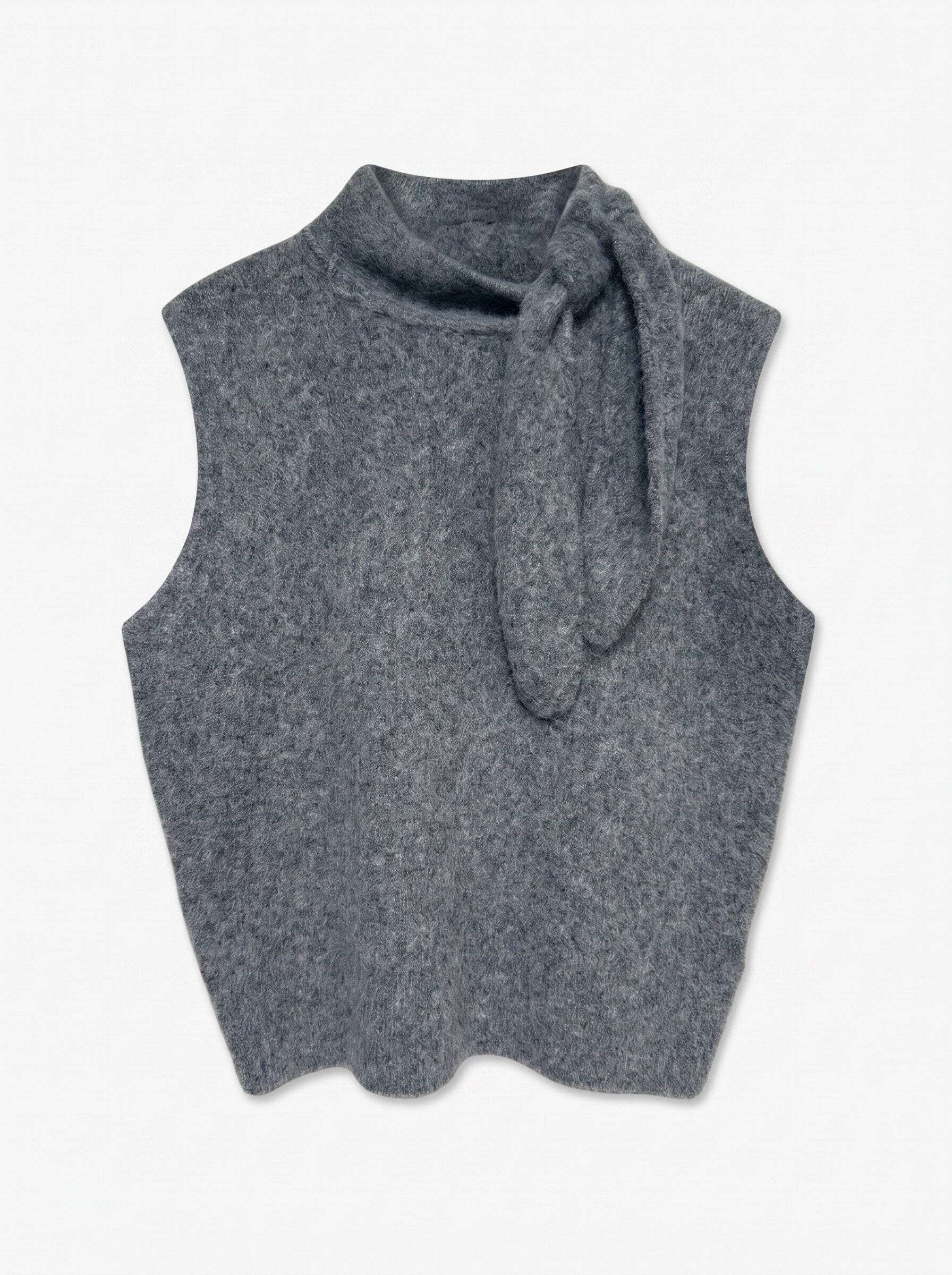 TOPSHOP Strickpullover »TSCASSI KNITTED TIE NECK TOP KNT NOOS« Materialmix, normal geschnitten