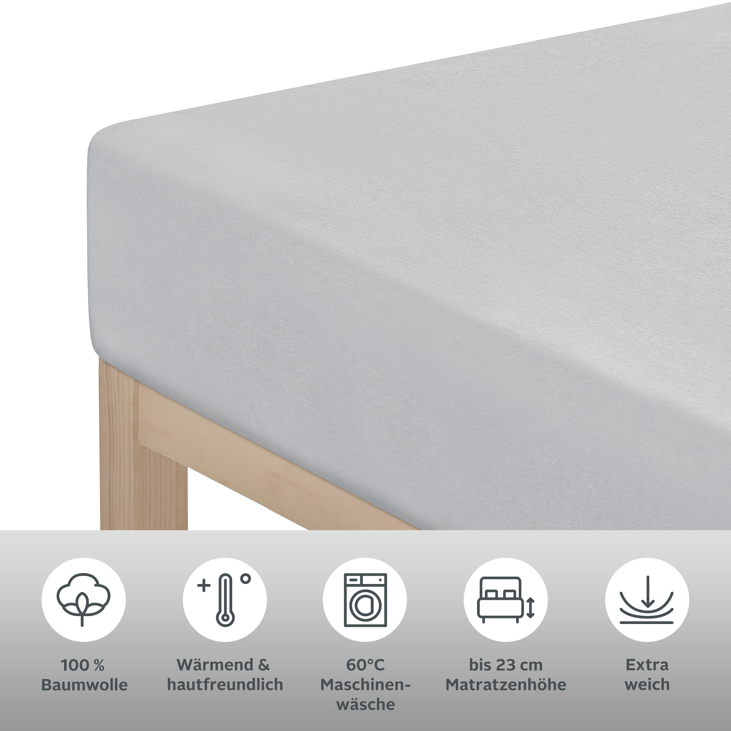 Home affaire Spannbettlaken »Cremona, in den Qualitäten: Baumwolle mit Elastan oder Biber«, Premium Qualität, Grösse ab 90x200 cm
