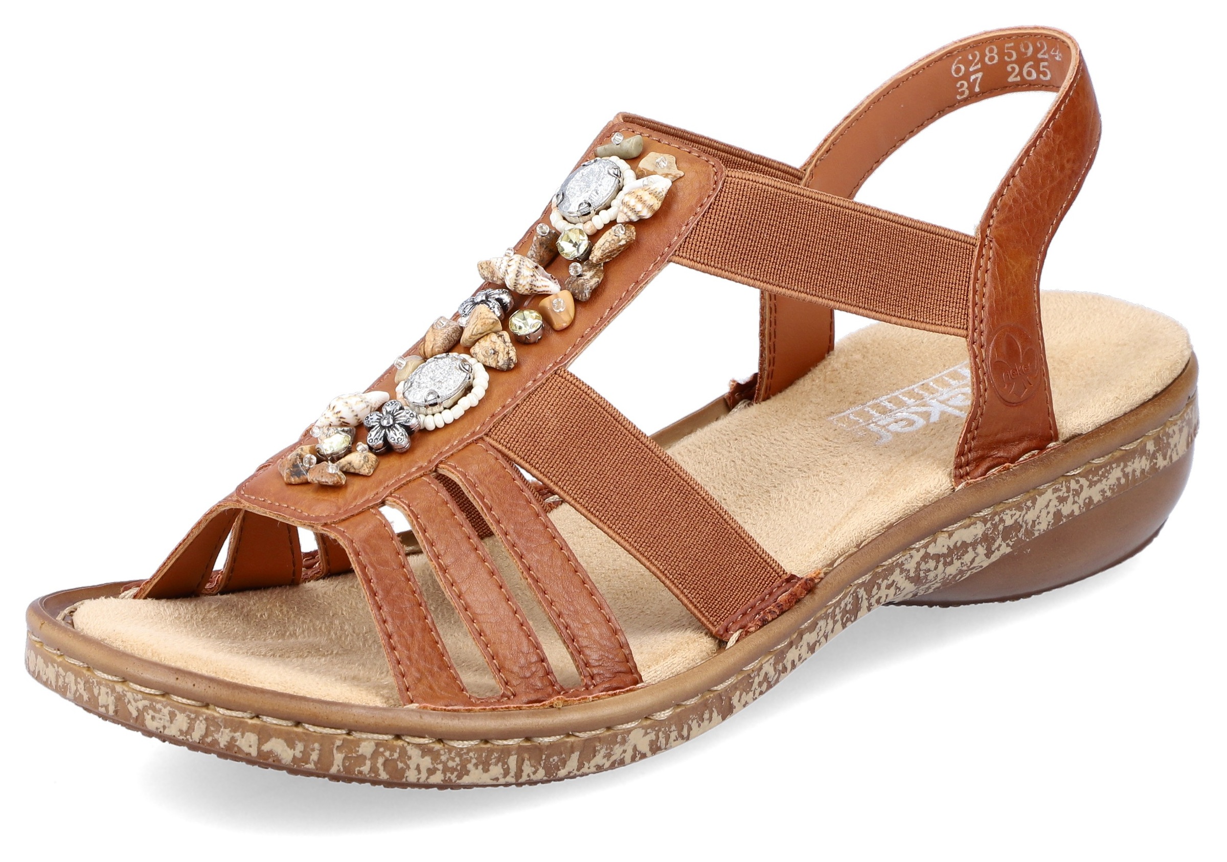 Image of Rieker Riemchensandale, mit Schmuckstein- und Muschelverzierung bei Ackermann Versand Schweiz