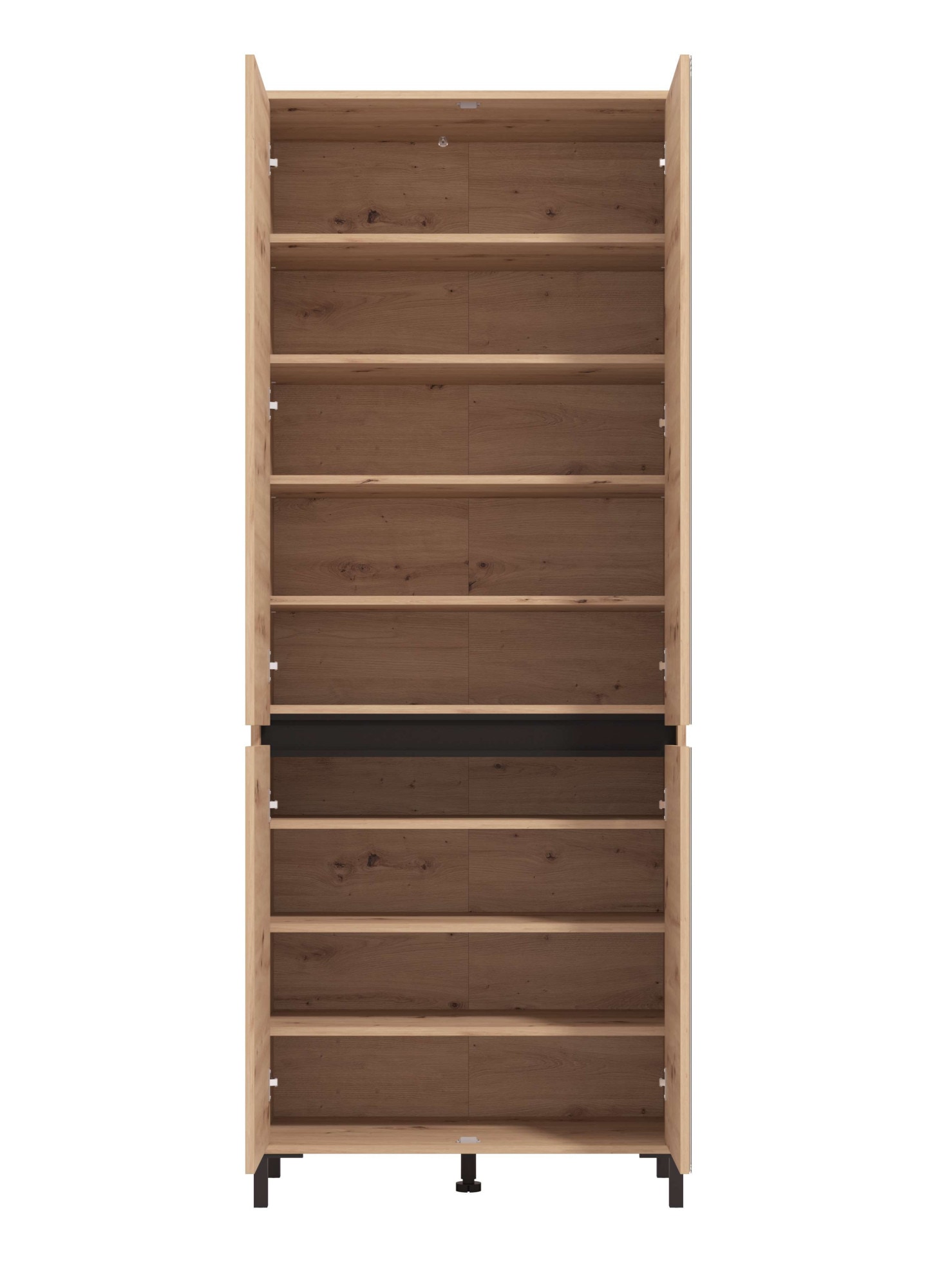 Home affaire Schuhschrank »Flannan, Schuhregal, Schuhkommode, Gesamthöhe 205,5 cm« mit Spiegeltür, acht Regale und eine Schublade, Gesamtbreite 80 cm