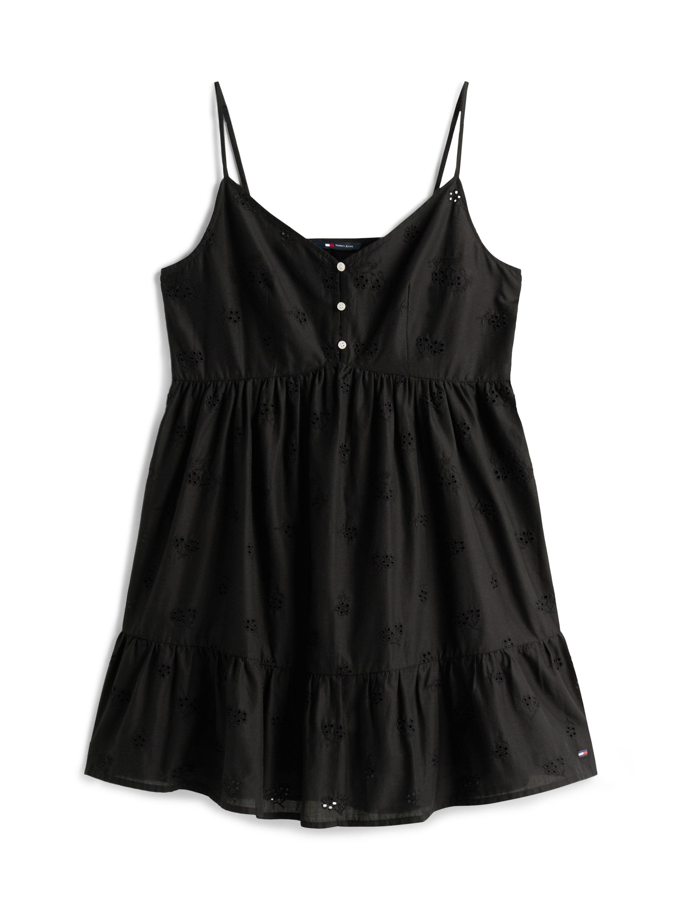Tommy Jeans Minikleid »TJW BRODERIE ANGLAISE DRESS«, mit Volant und Allover Stickerei
