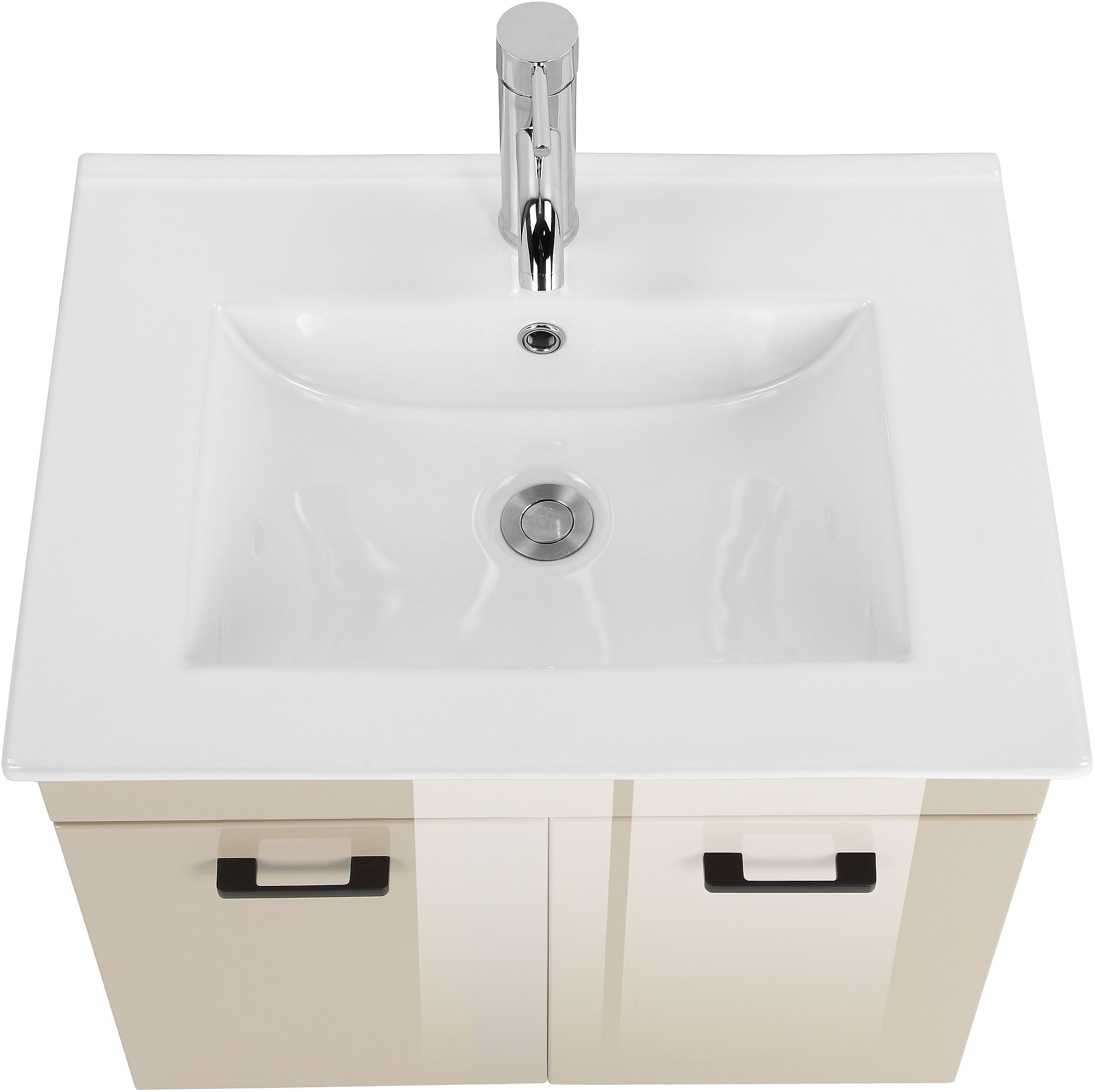 welltime Table de lavage »Florenz, Breite 60cm, 2 Tür, 2 Fächer, MDF-Front« Komplett-Set,  Waschplatz mit 2 Türen,in verschiedenen Farben erhältlich, Badmöbel