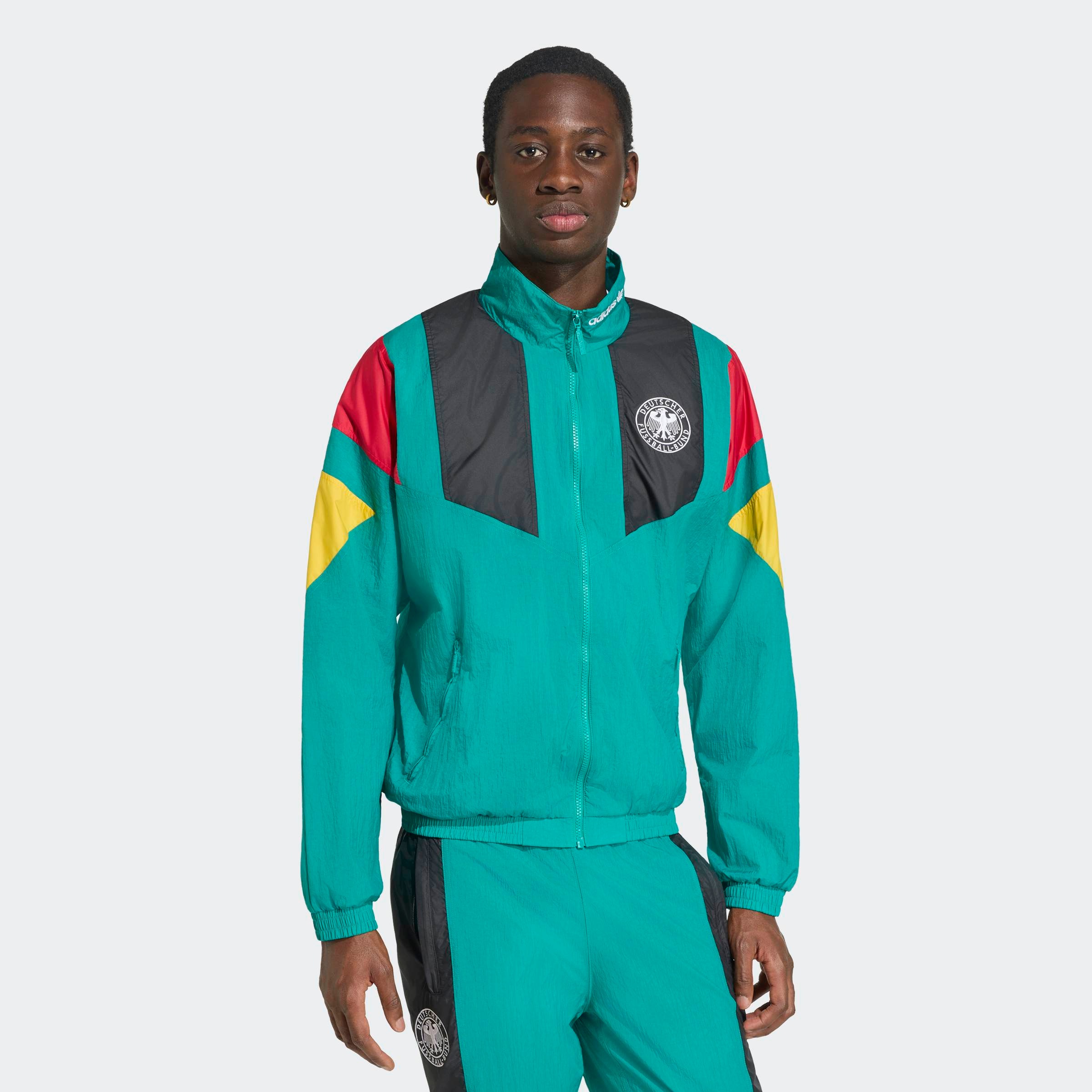 Image of adidas Performance Trainingsjacke "DEUTSCHLAND EQT" mit hohem Kragen, lockere Passform, mit Reissverschluss