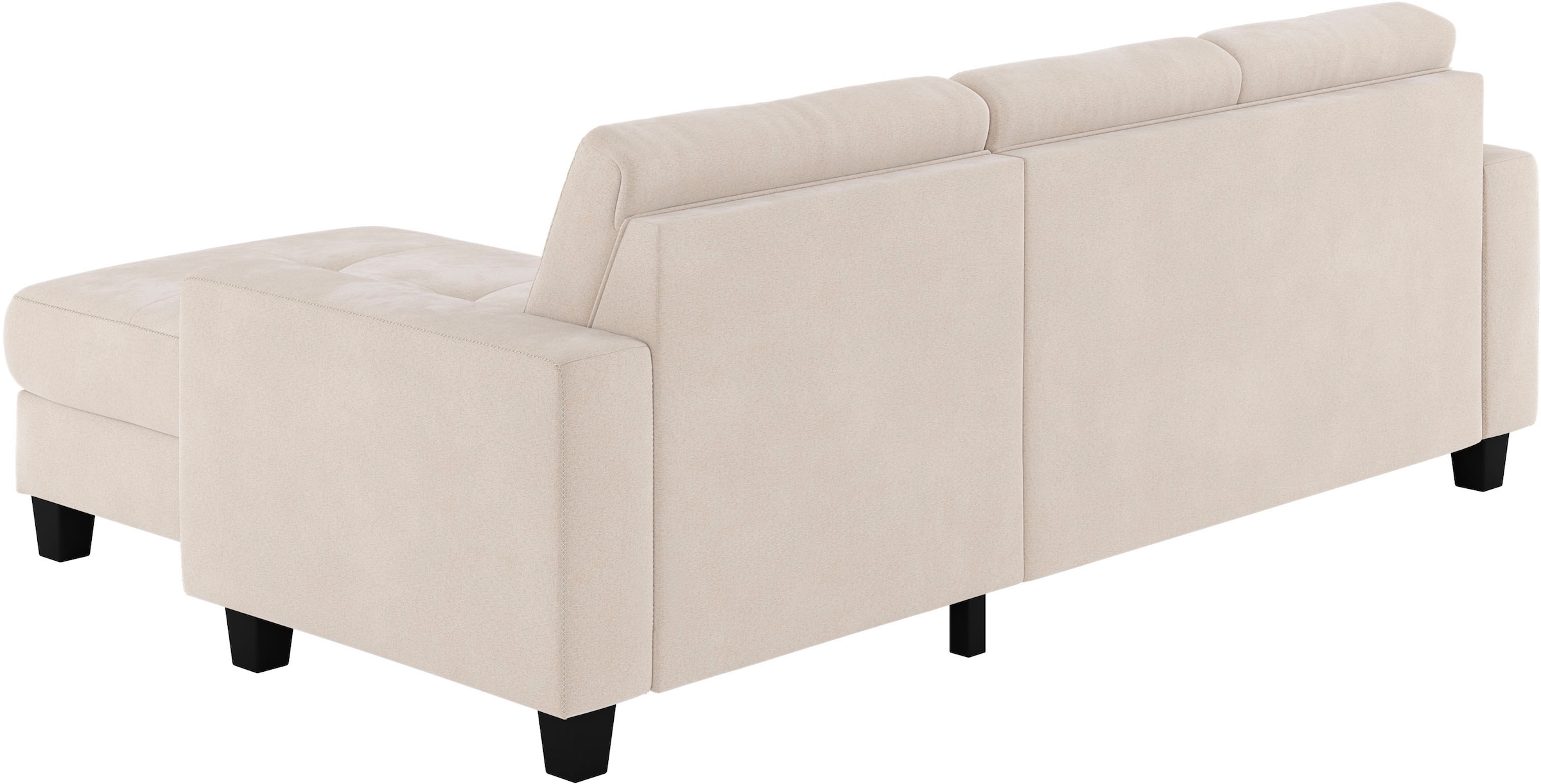 Places of Style Ecksofa »Varese L-Form«, wahlweise mit Bettfunktion und Bettkasten