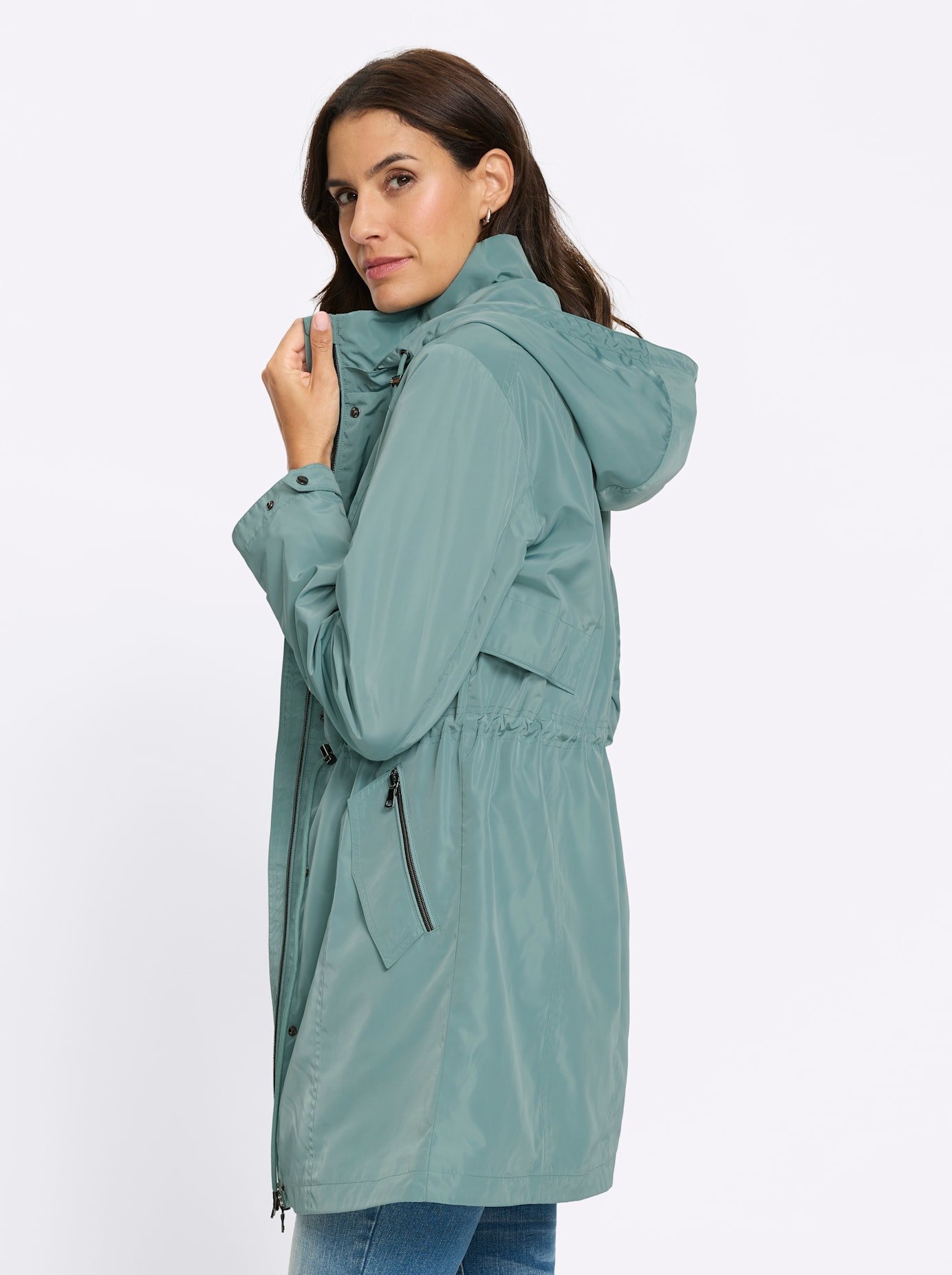Inspirationen Langjacke mit Kapuze