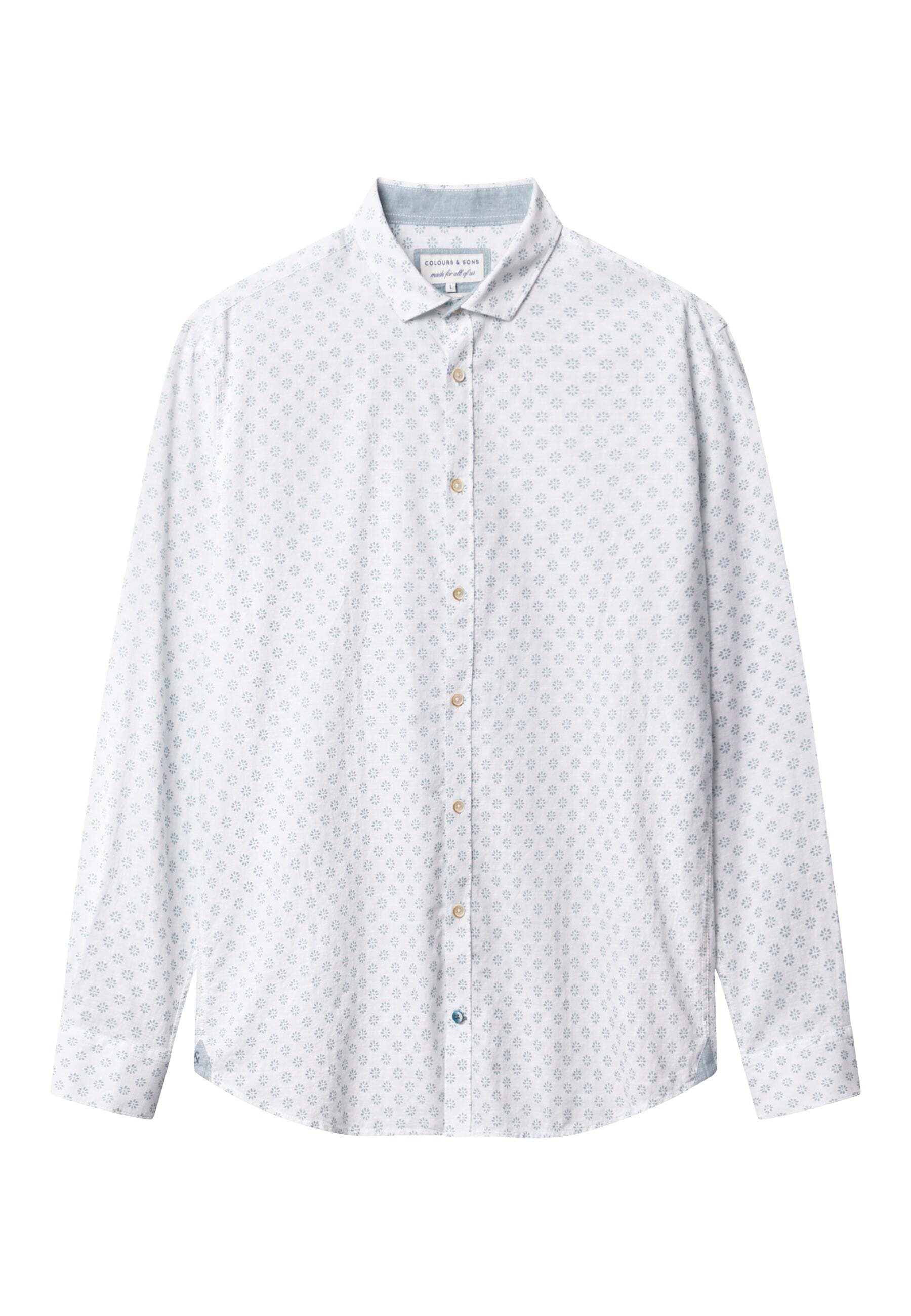 colours & sons Langarmhemd »colours & sons Langarmhemd Shirt-Printed«