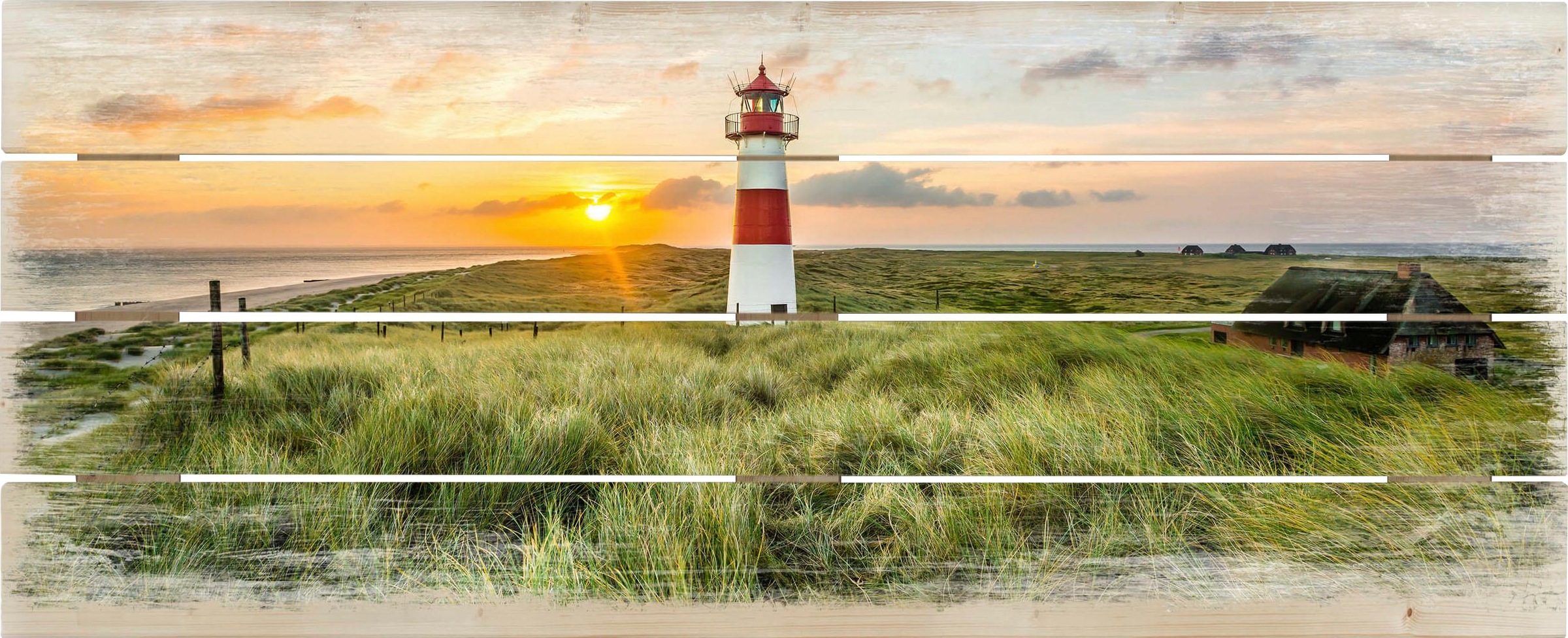Image of Wall-Art Holzbild »Leuchtturm auf Sylt« bei Ackermann Versand Schweiz