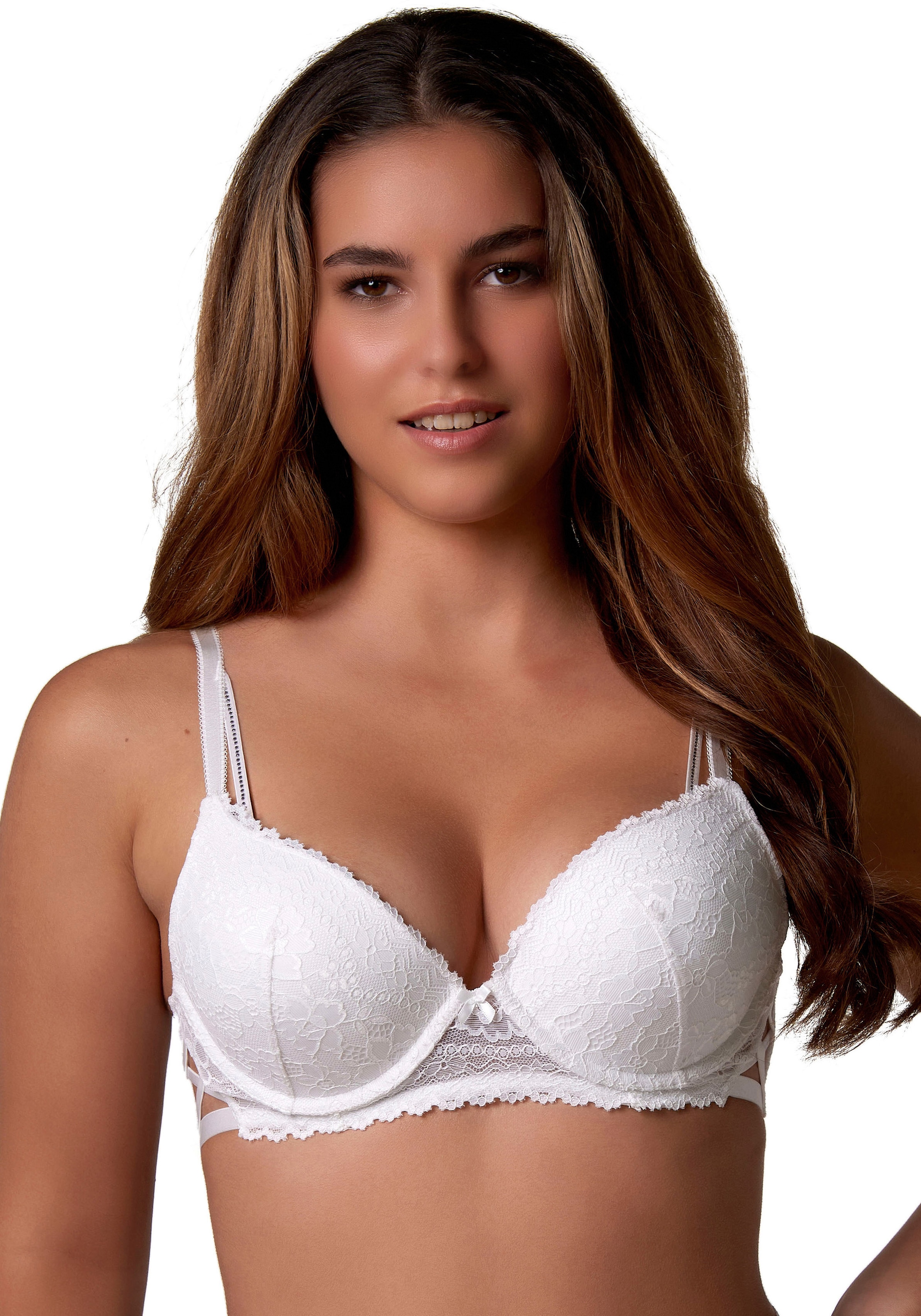 Image of After Eden Push-up-BH "MEGHAN" verstellbare Träger, mit Schale, mit Bügel, mit Spitze, mit Schleife