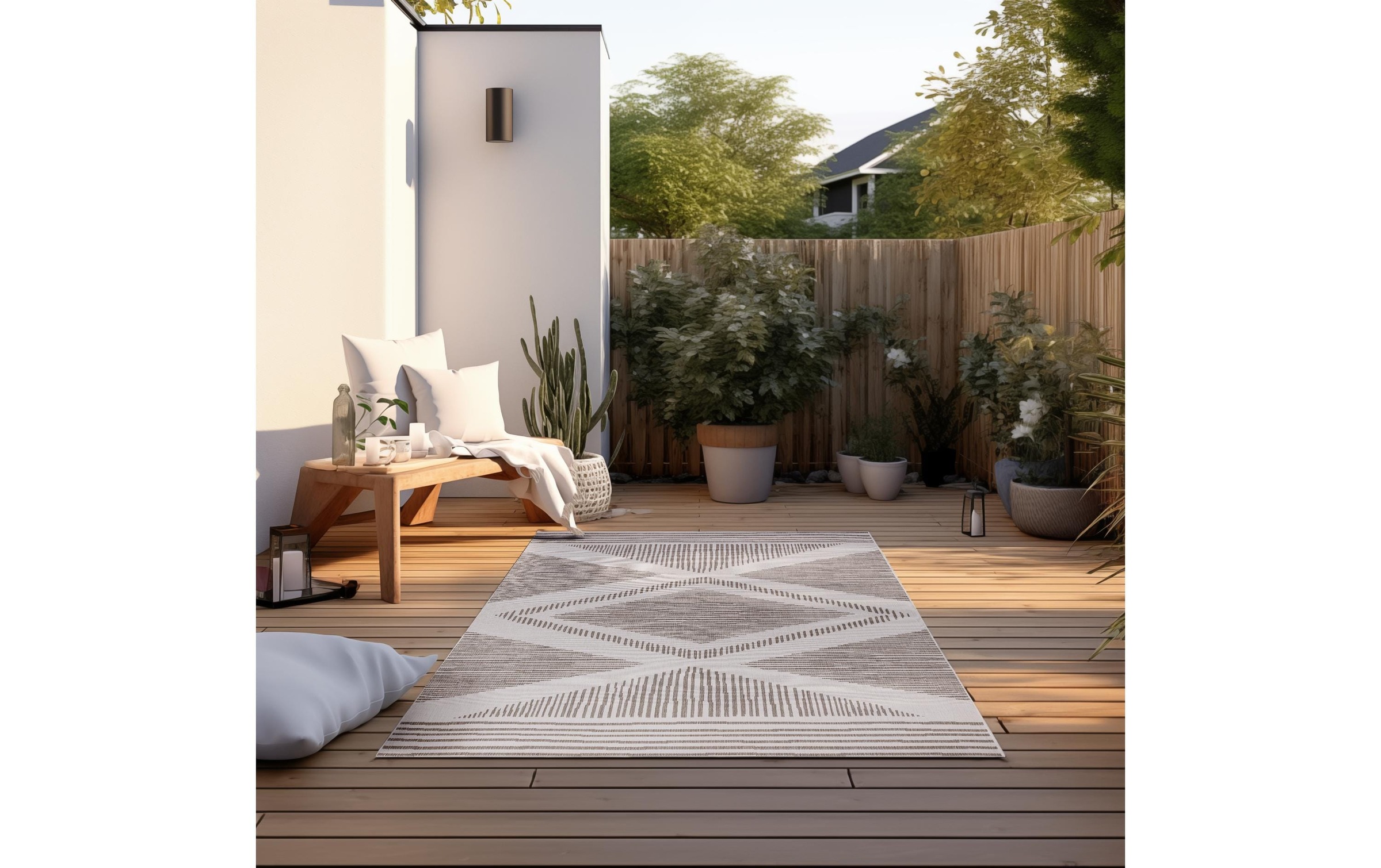 ELLE DECORATION Teppich »Rhombus 120 x 170 cm Linen«