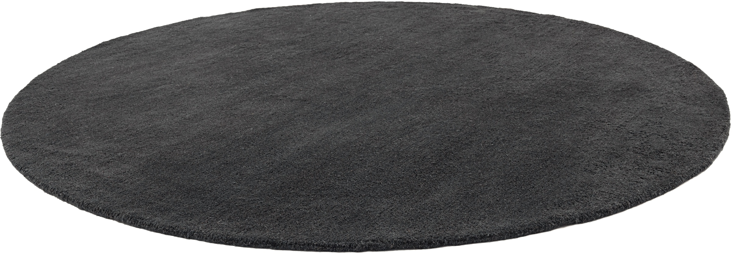 my home Wollteppich »Gabbo Natur, handgetuftet & meliert, aus reiner Wolle« rund 14 mm Höhe besonders weich und dicht