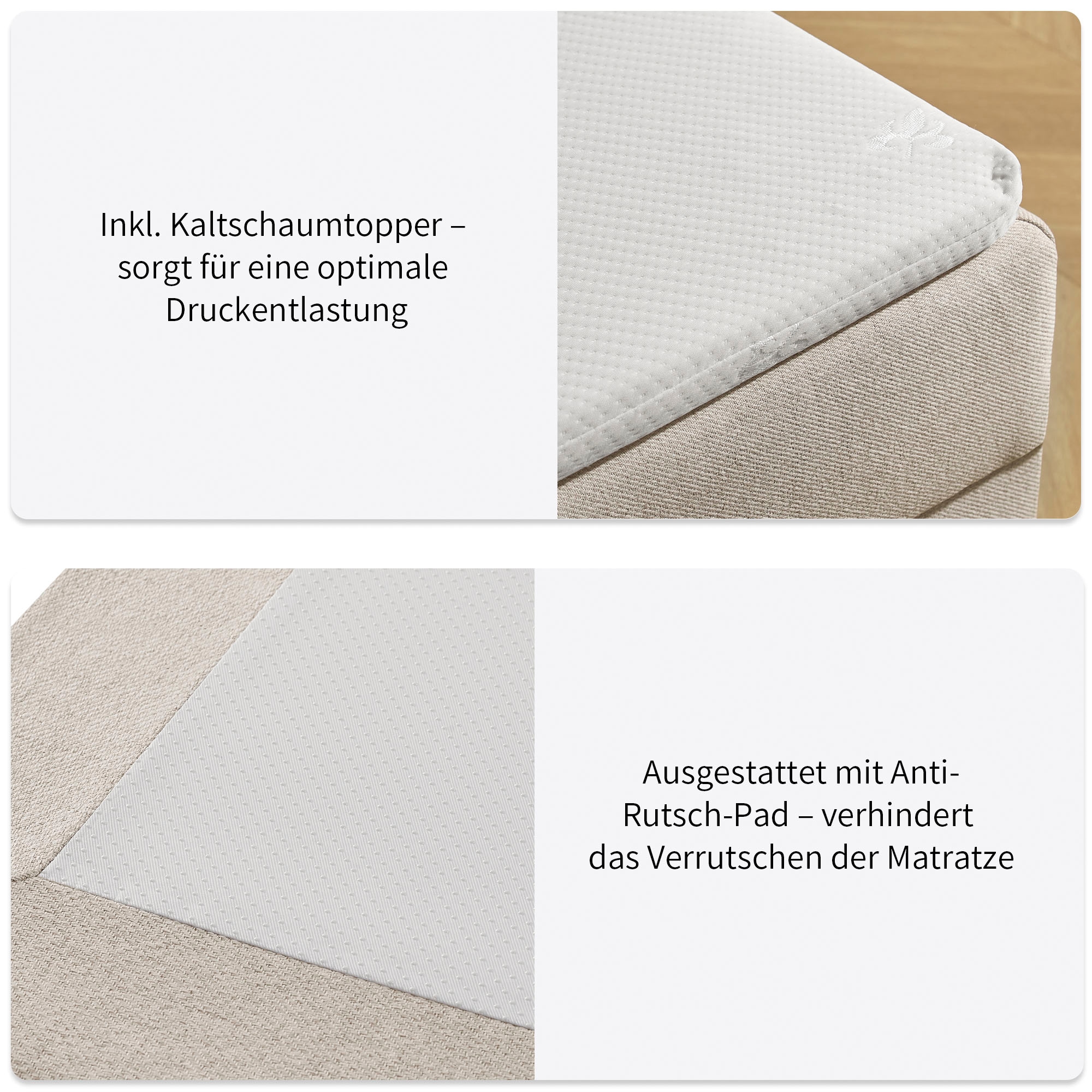 GOODproduct Boxbett »Fillmore inkl. Bettkasten, Liegefläche 180x200 cm, in Boxspring-Optik« inkl. Topper, erhältlich in verschiedenen Farben