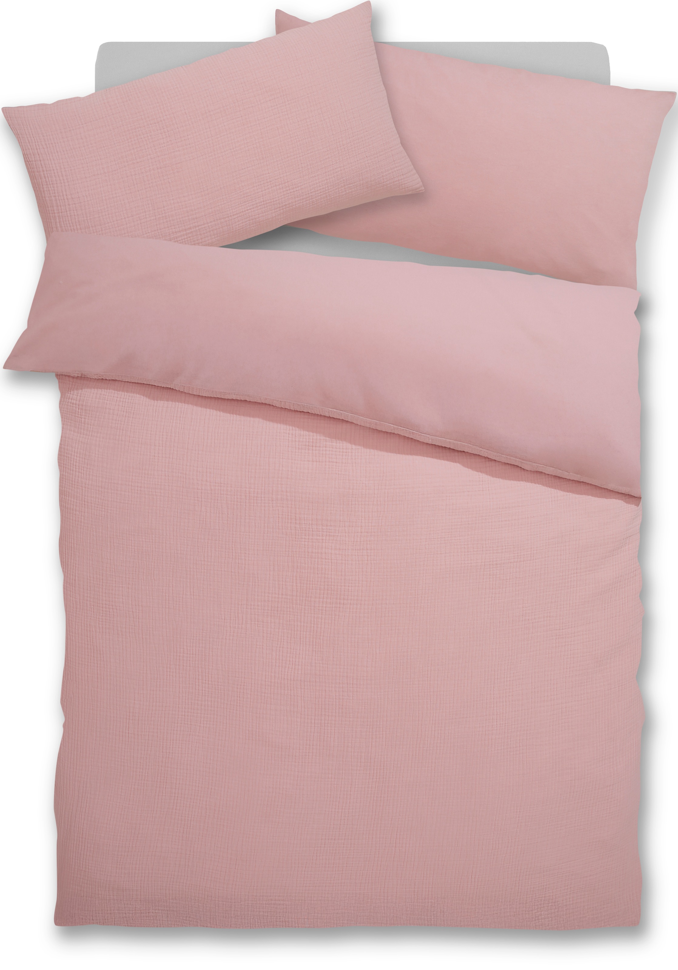 OTTO home Wendebettwäsche "Sari3" 2 NEUHEIT: aus 100% Baumwolle in weichem Musselin, Rückseite Renforcé
