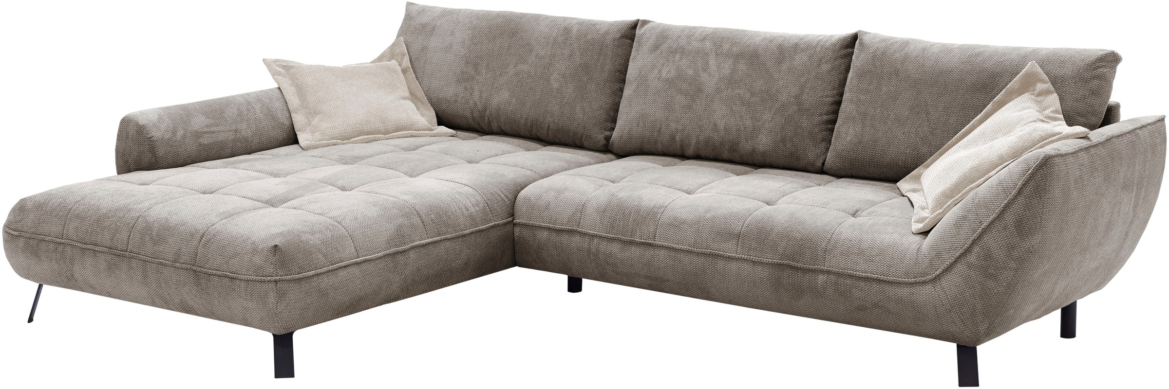 exxpo - sofa fashion Ecksofa »Biarritz modern und elegantes Mega Sofa mit tollem Sitzkomfort, L-Form«, XXL– Longchair Ecke in hochwertiger Verarbeitung, Stellmasse 324x203cm