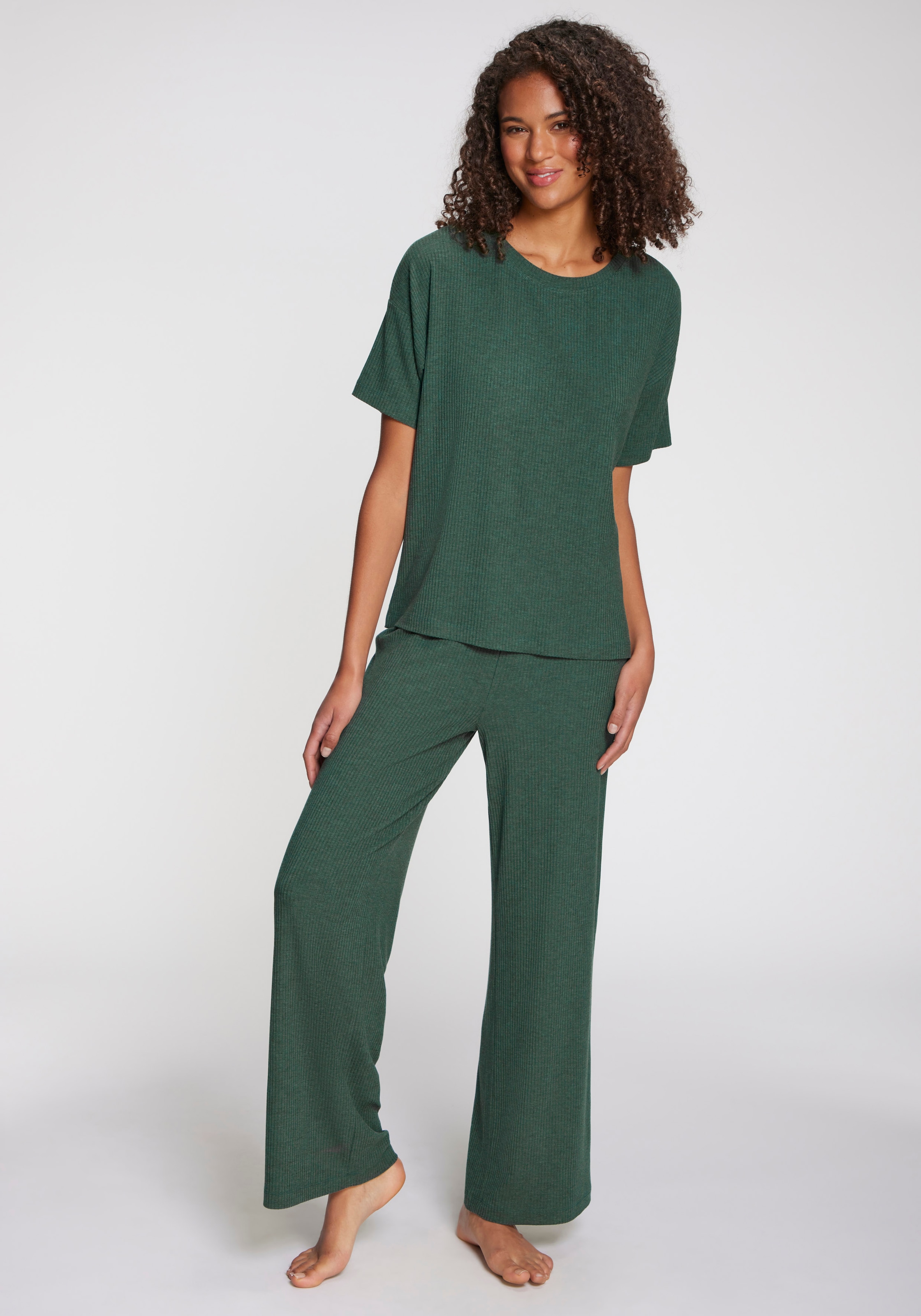 s.Oliver Pyjamahose  Aus weicher Rippqualität