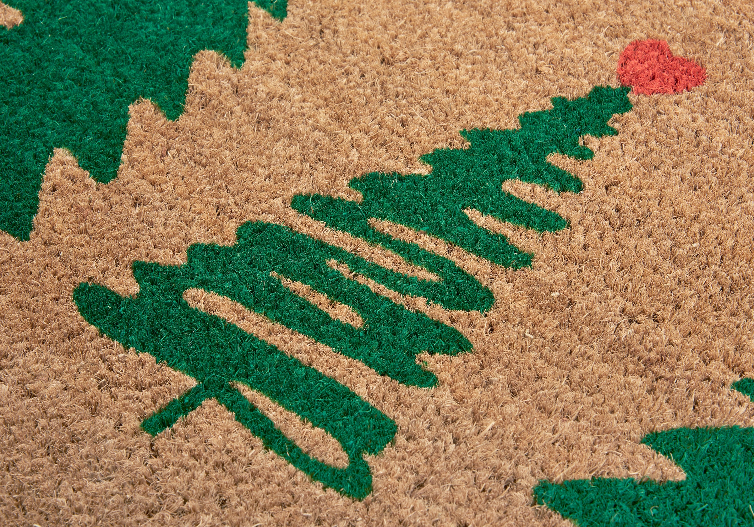 HANSE Home Fussmatte »Mix Mats Kokos Decorated Pine Trees«, rechteckig, 15 mm Höhe, Weihnachten, Schmutzfangmatte, Outdoor, Rutschfest, Innen, Kokosmatte