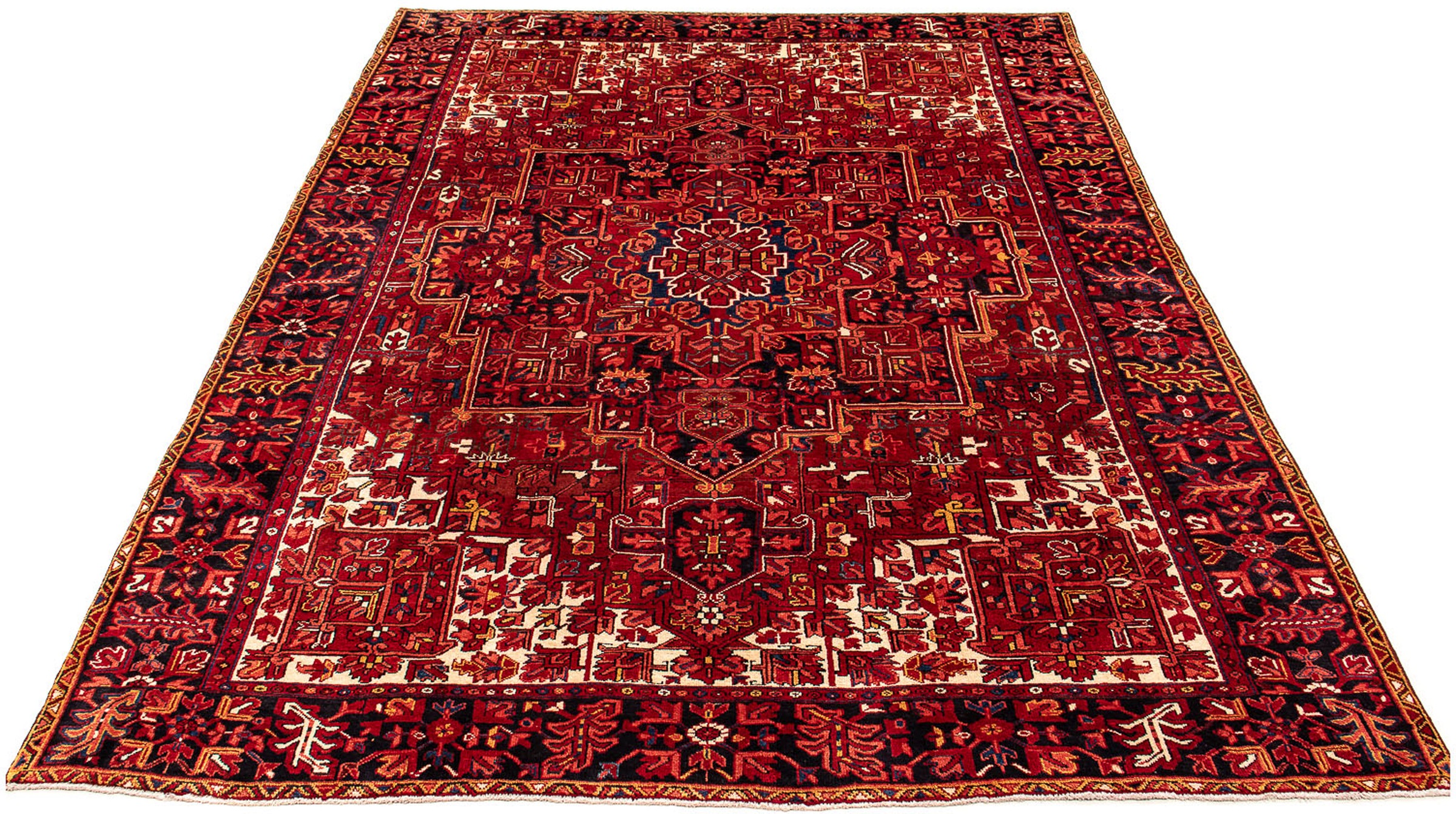 Image of morgenland Orientteppich »Perser - Nomadic - 391 x 304 cm - dunkelrot«, rechteckig, 10 mm Höhe, Wohnzimmer, Handgeknüpft, Einzelstück mit Zertifikat bei Ackermann Versand Schweiz