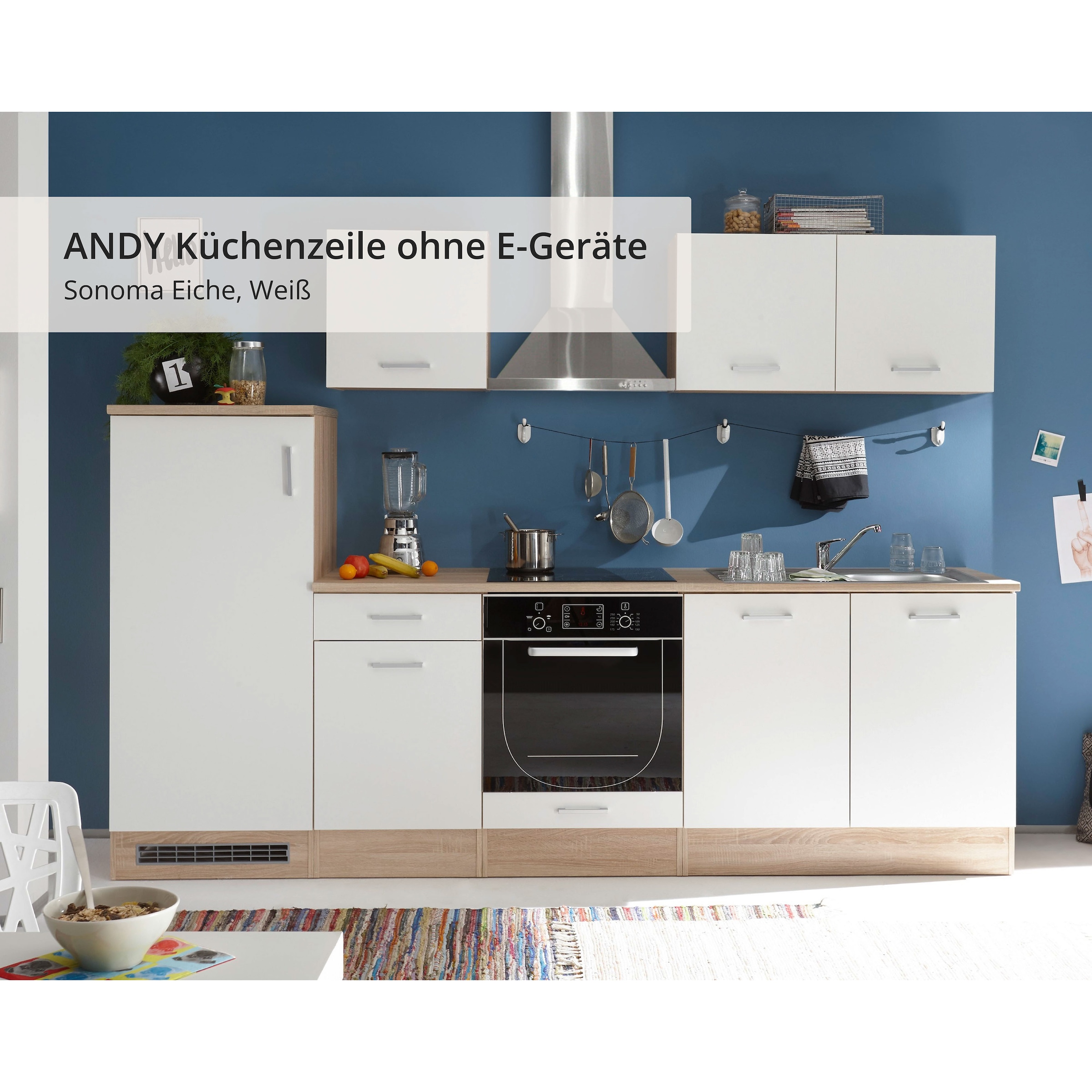 BASIC by Balculina Kitchenette »Andy« Largeur 270 cm, avec appareils électriques en option