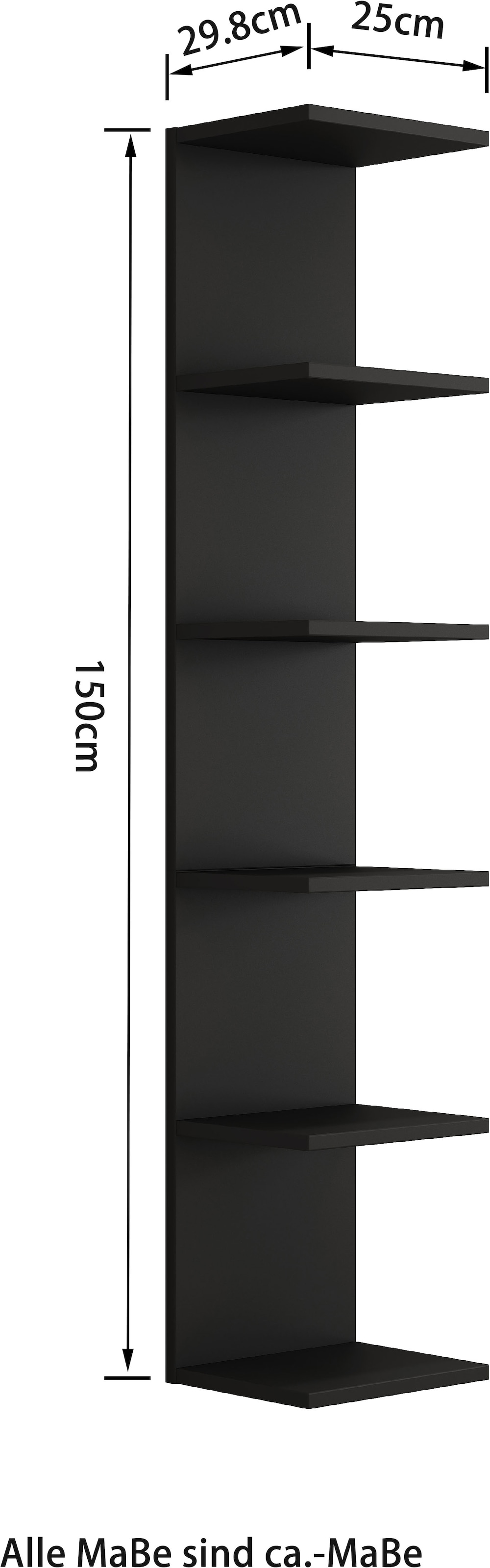 GOODproduct Wandregal »Moid« dekorativer Stauraum, Wandmontage