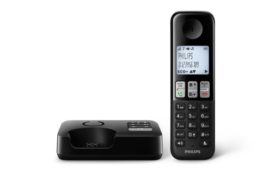 Philips Festnetztelefon »Philips D2551B Schwarz«