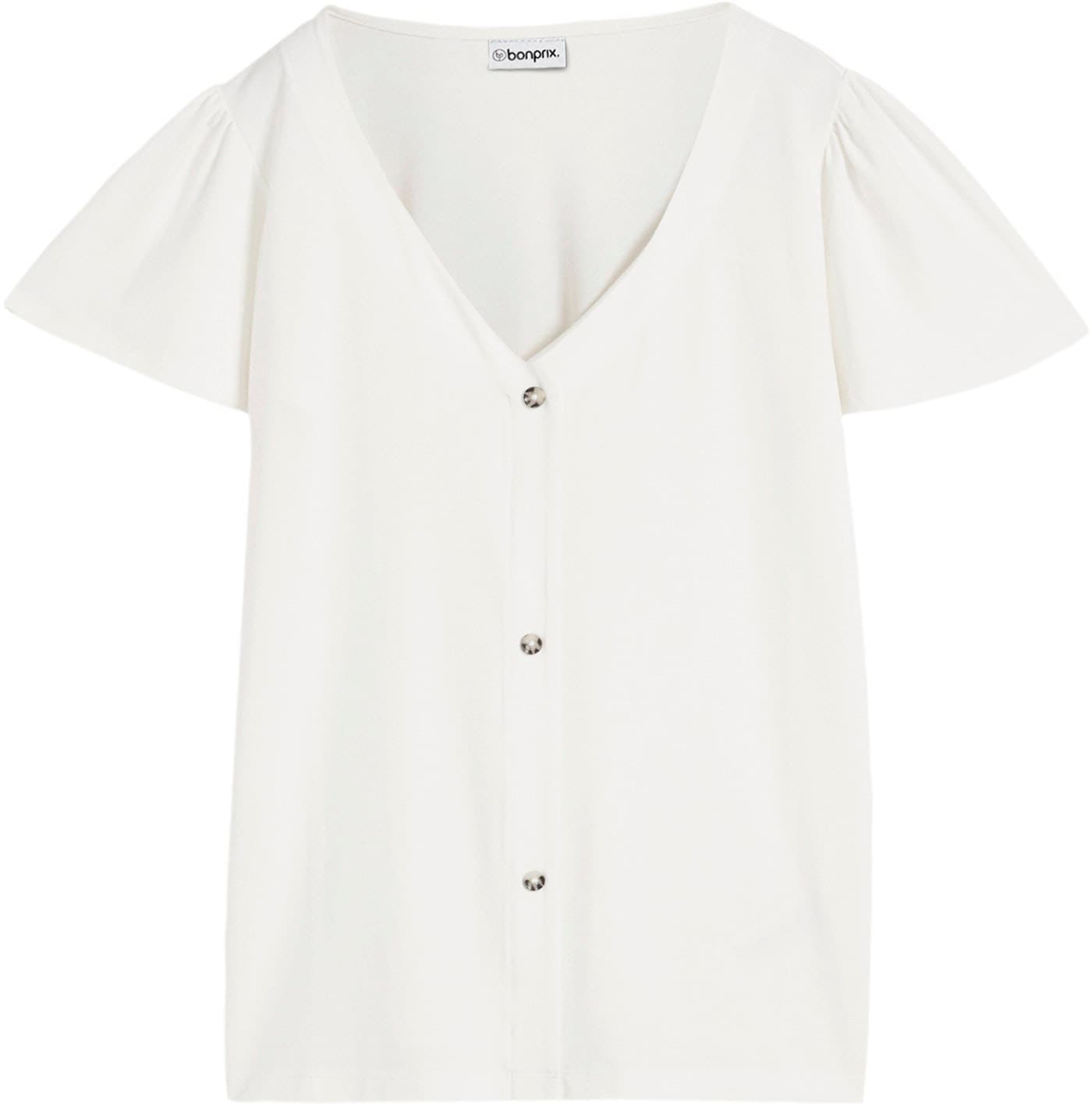 bonprix T-shirt »Shirt mit Knopfleiste« bequeme Passform, Kurzarm-Design, mit Knopfleiste
