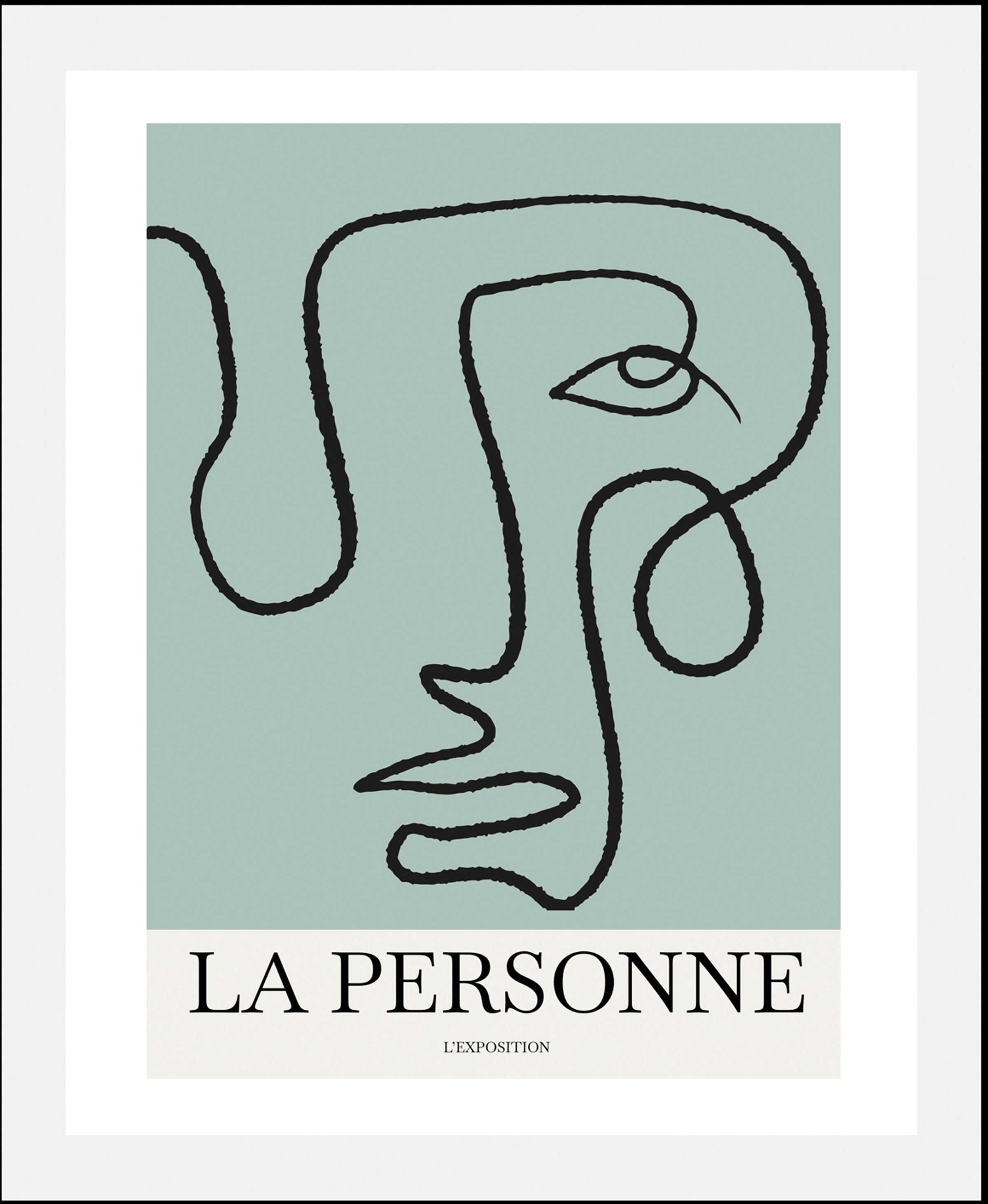 Bild »La Personne«, Schriftzüge, (1 St.), gerahmt