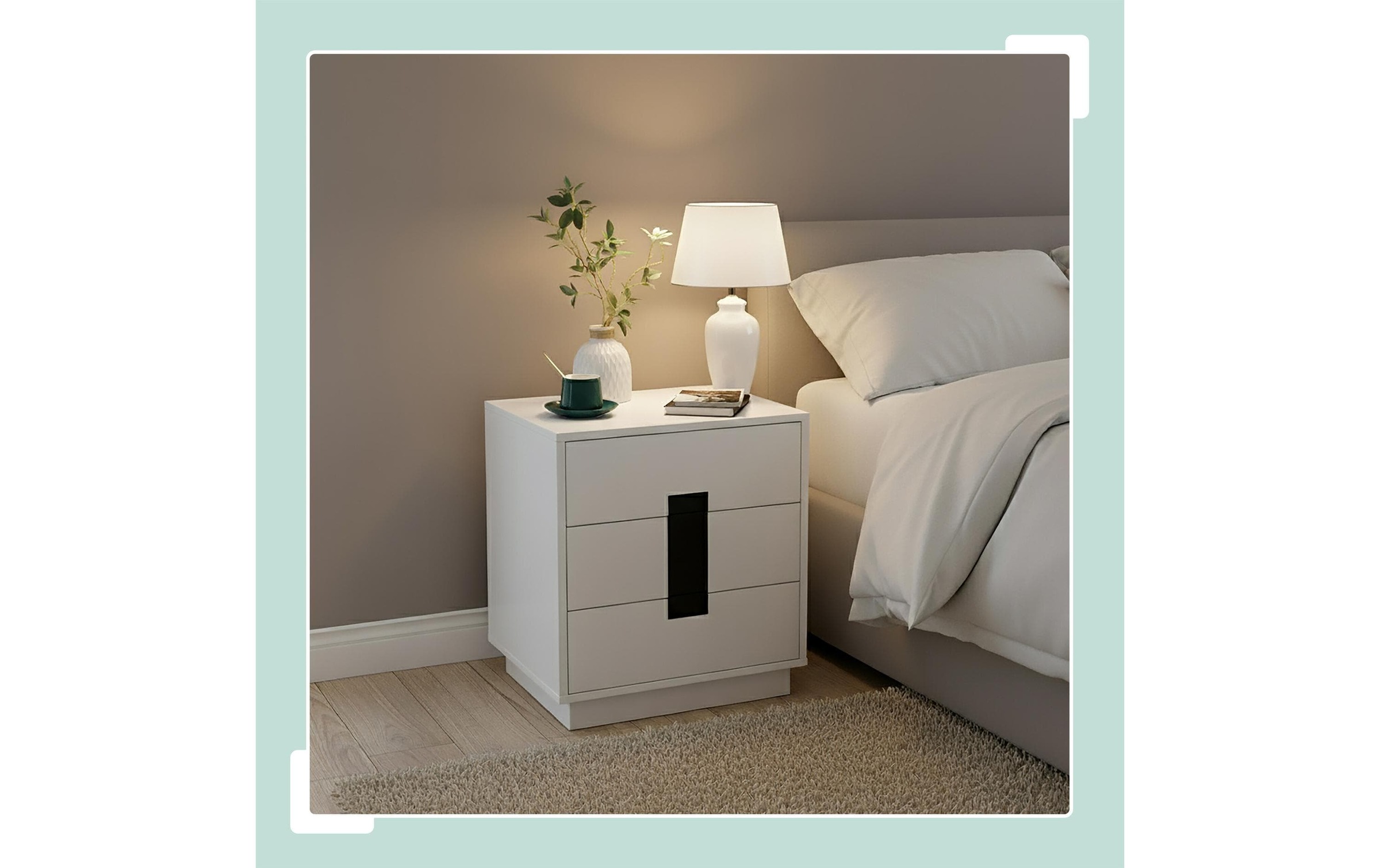 relaxdays Commode »mit 3 Schubladen 56 x 50 x 40 cm«