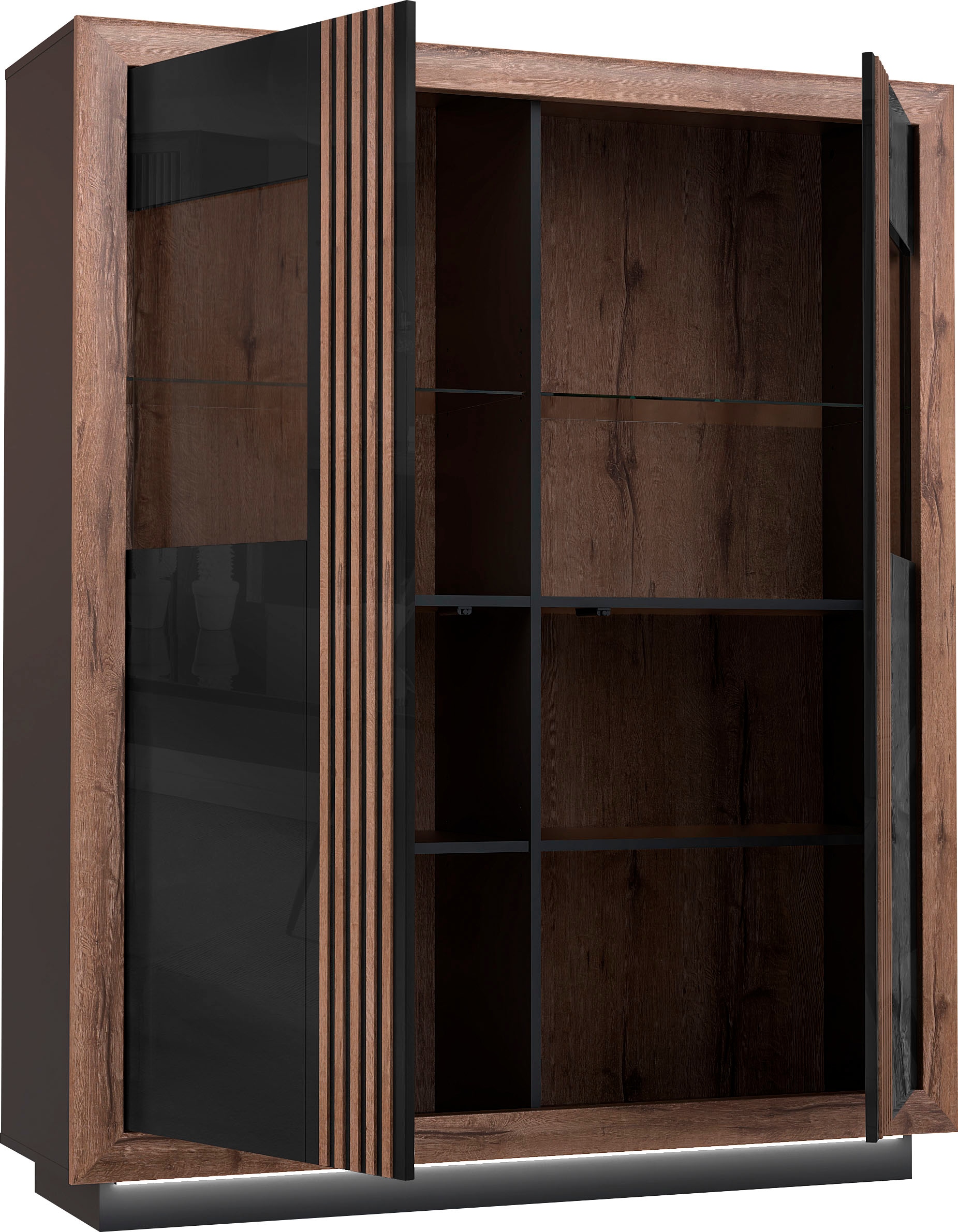 FORTE Highboard »Savona« Höhe 161 cm, inkl. Sockelbeleuchtung