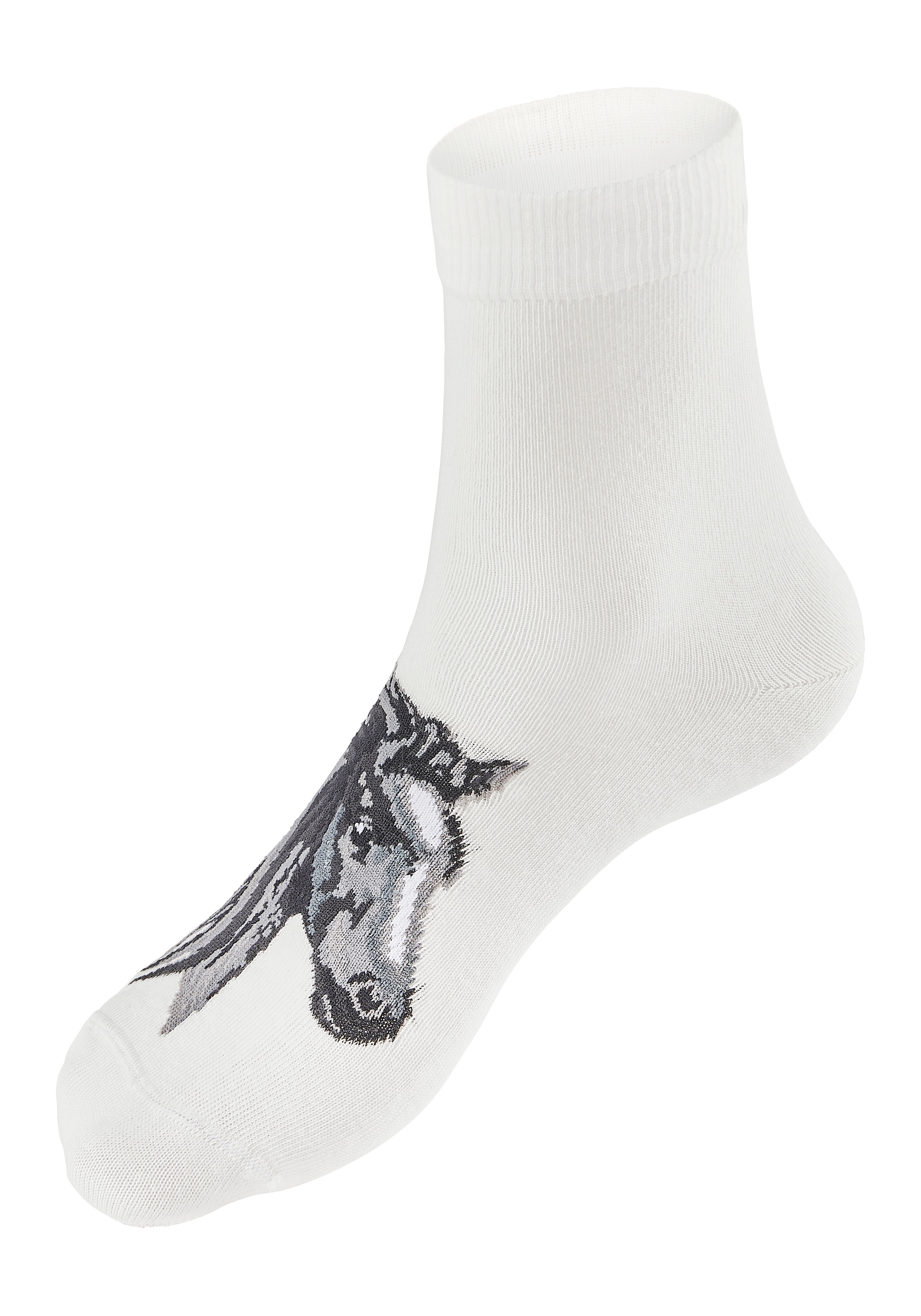 H.I.S Socken, Paar), verschiedenen versandkostenfrei (5 mit Pferdemotiven auf