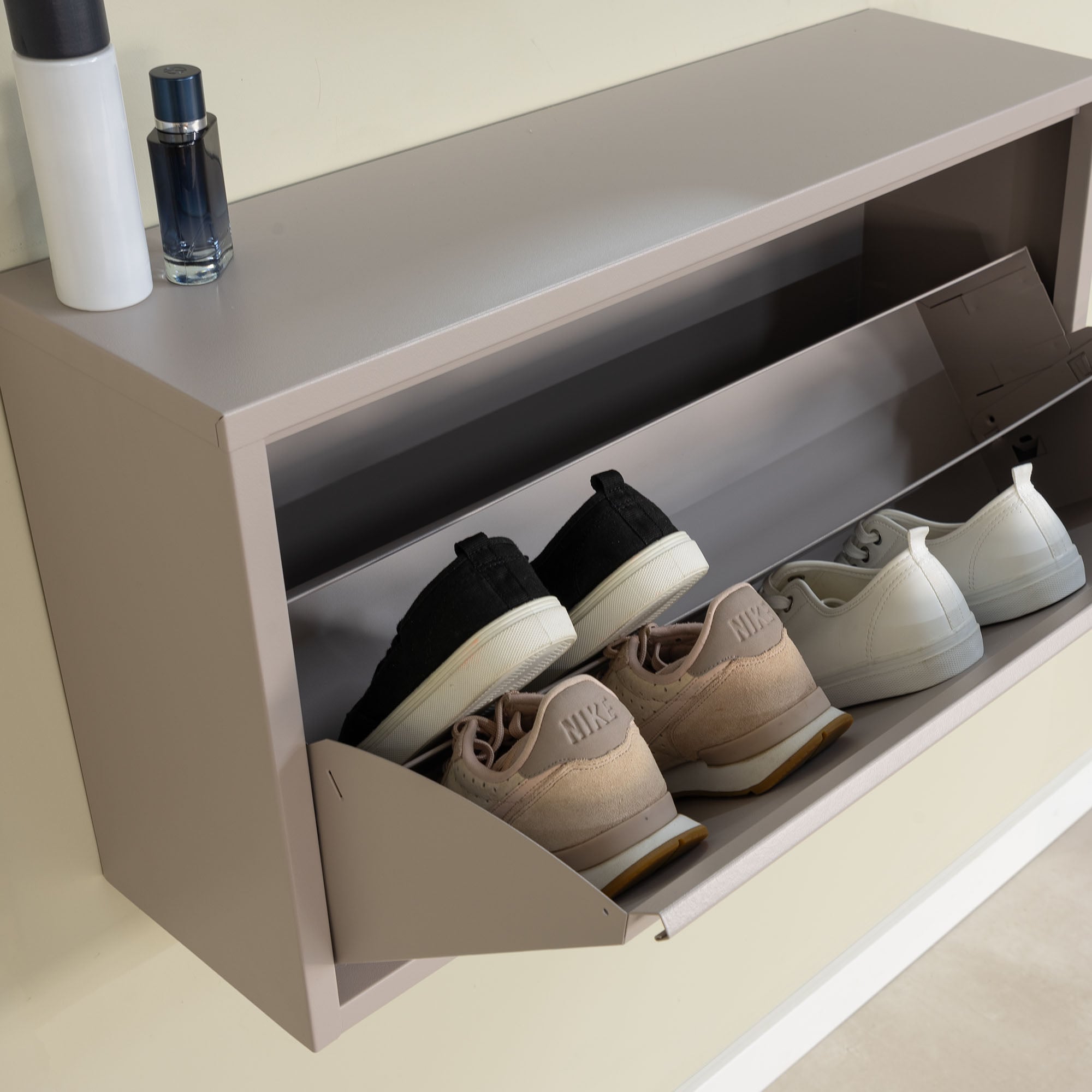 Spinder Design Armoire à chaussures »BILLY 1« armoire à chaussures en acier avec double compartiment