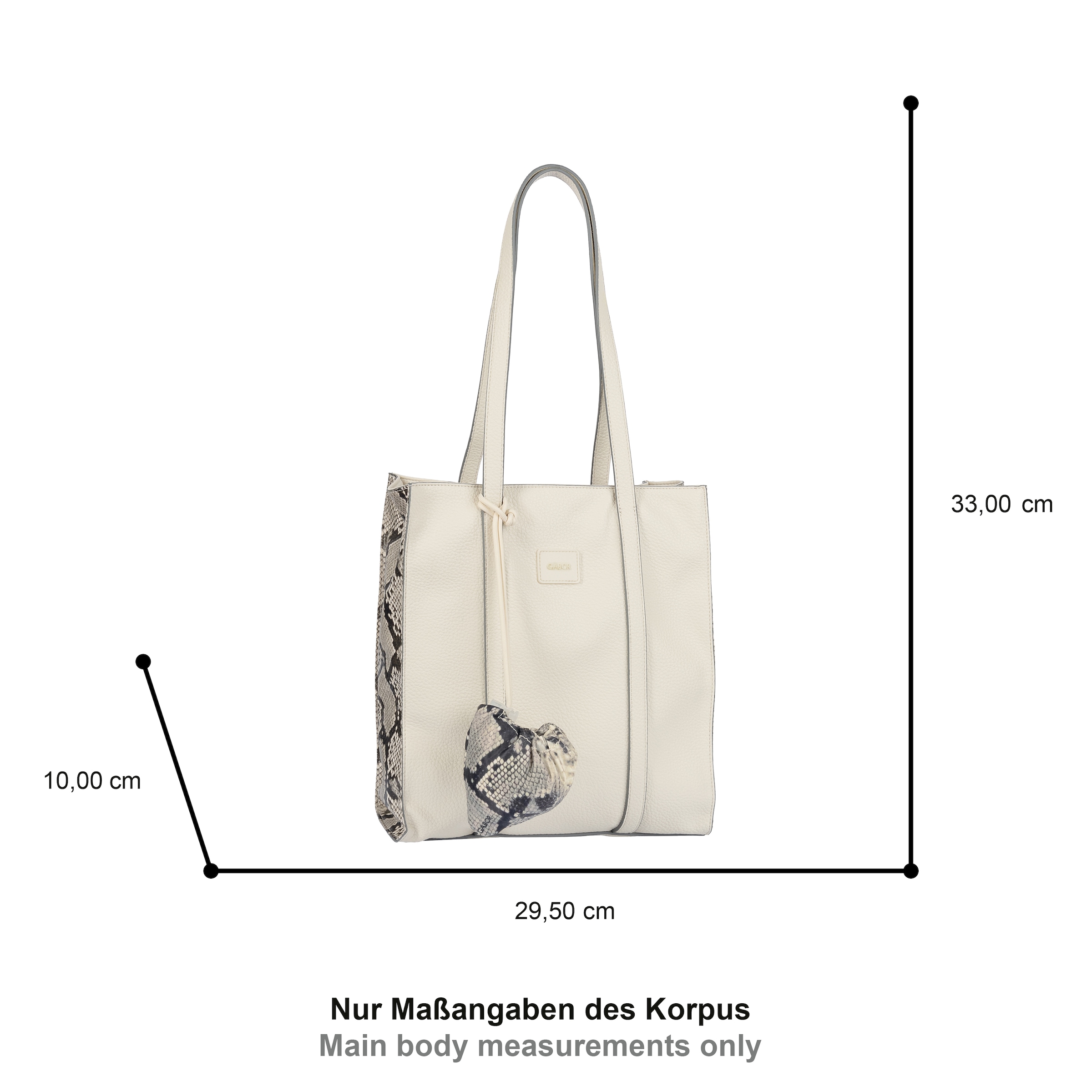 Gabor Shopper »Elfie Luxe« Damen Handtasche mit Leopardenoptik mit Pouch-Anhänger