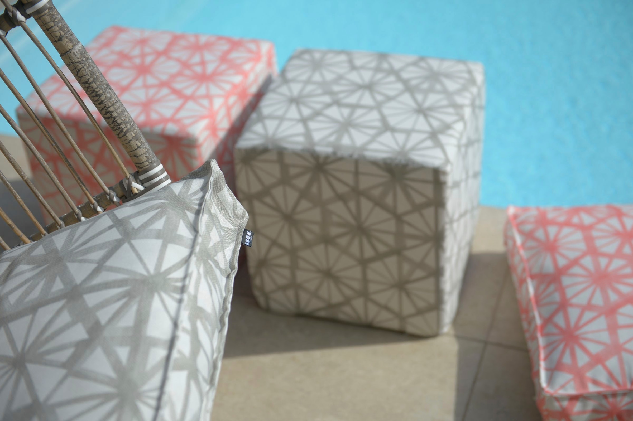 H.O.C.K. Bodenkissen »Kami« mit geometrischen Muster