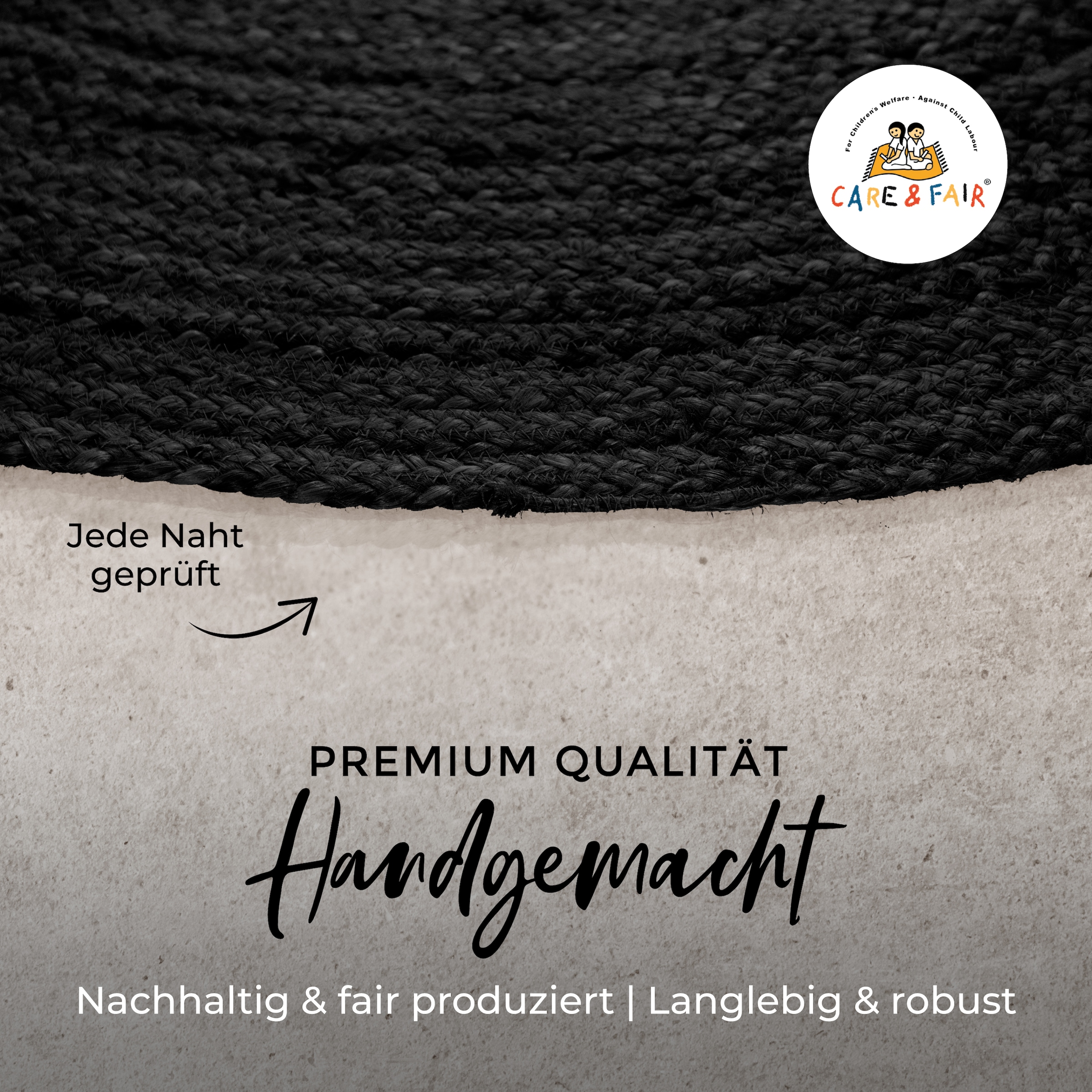 carpetfine Teppich »Nele Juteteppich Naturfaser«, rund, 6 mm Höhe, geflochtener Wendeteppich aus 100%Jute, in rund und oval, viele Grössen