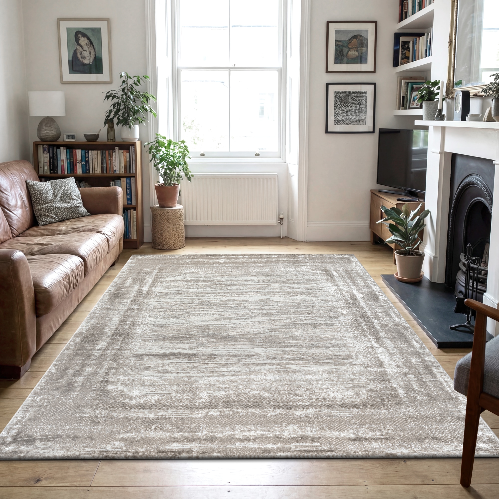 Sanat Tapis »Harmony 3215 , auch als Läufer« Rectangulaire 12 mm Höhe Wohnzimmer, Kurzflor, modern, Bordüre, Schlafzimmer
