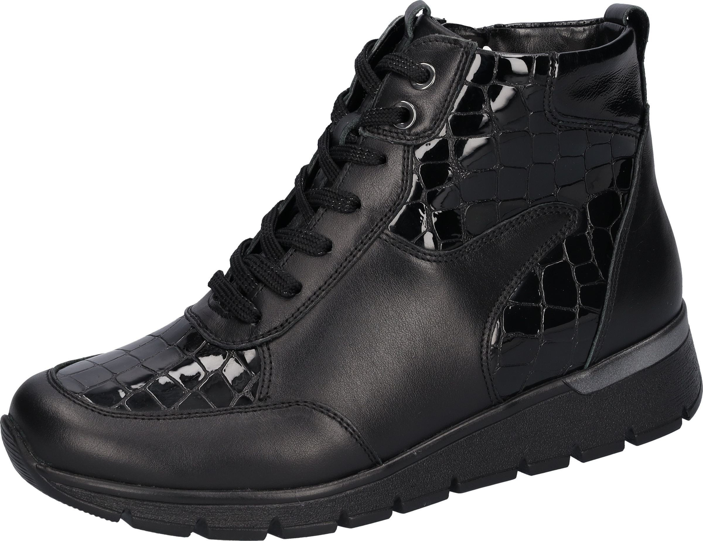 Image of Waldläufer Schnürboots "K-RAMONA", Stiefelette, Bequemschuh mit Innenreissverschluss, K-Weite