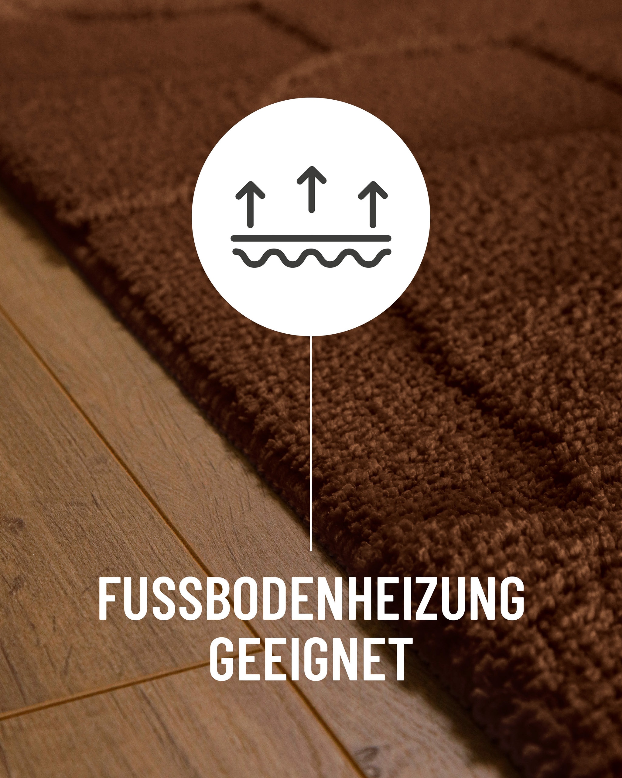 Wecon home Tapis de bain »Davie« Höhe 25 mm revêtement antidérapant Séchage rapide Badteppich, Hoch-Tief-Effekt, weich, rutschhemmend, waschbar, getuftet