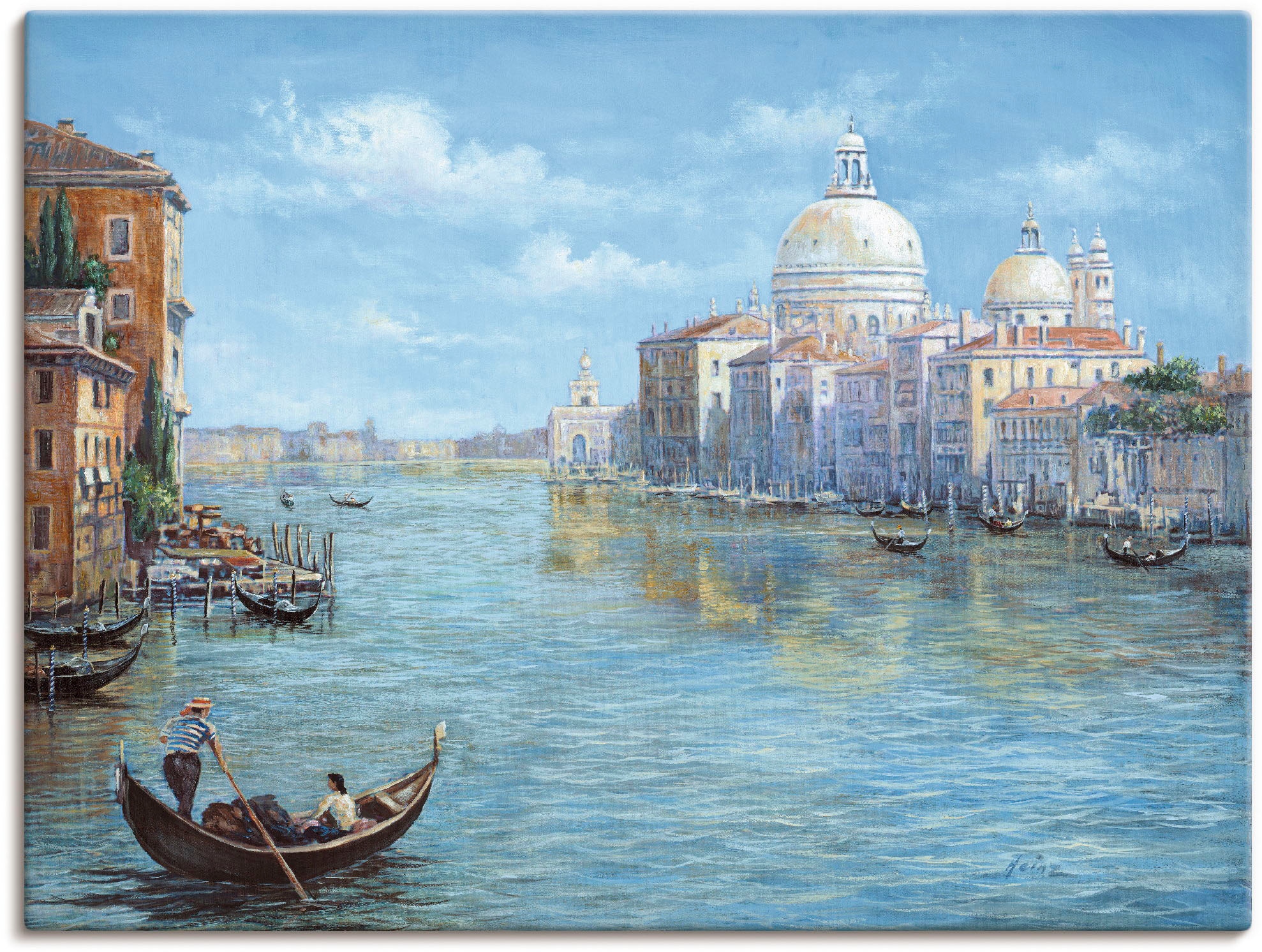 Image of Artland Leinwandbild "Venedig" Europa 1 Stk. tlg. auf Holzrahmen gespannt