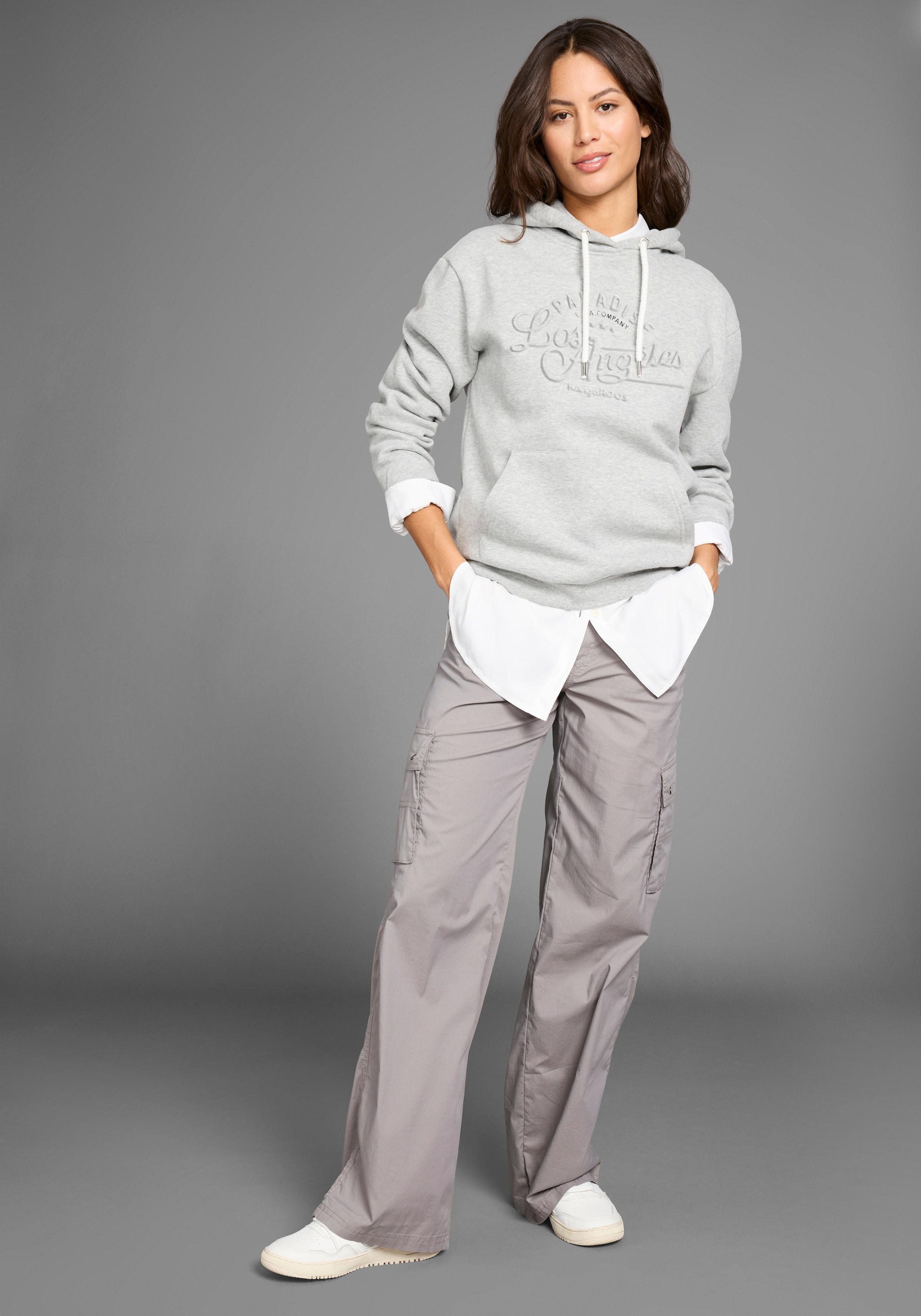 KangaROOS Kapuzensweatshirt, mit gestanztem Druck
