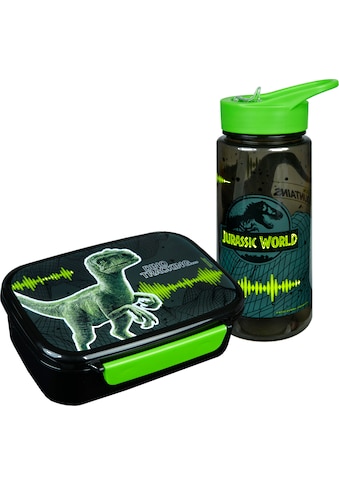 Lunchbox »Brotzeitdose & Trinkflasche, Jurassic World«, (Set, 2 tlg.)