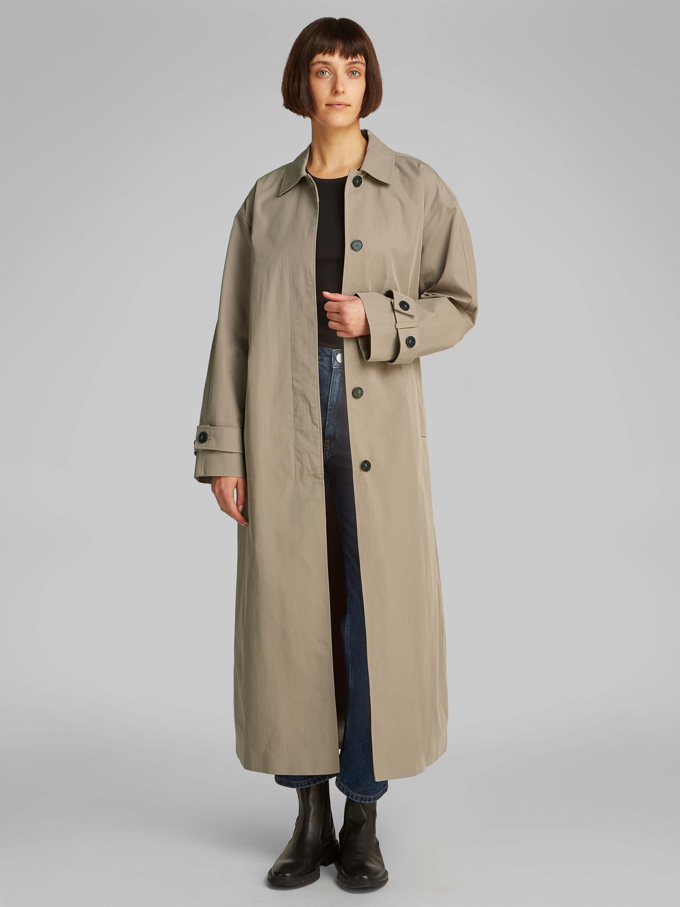 Calvin Klein Jeans Trenchcoat »TRENCH COAT«, mit Eingrifftaschen, mitLogopatch