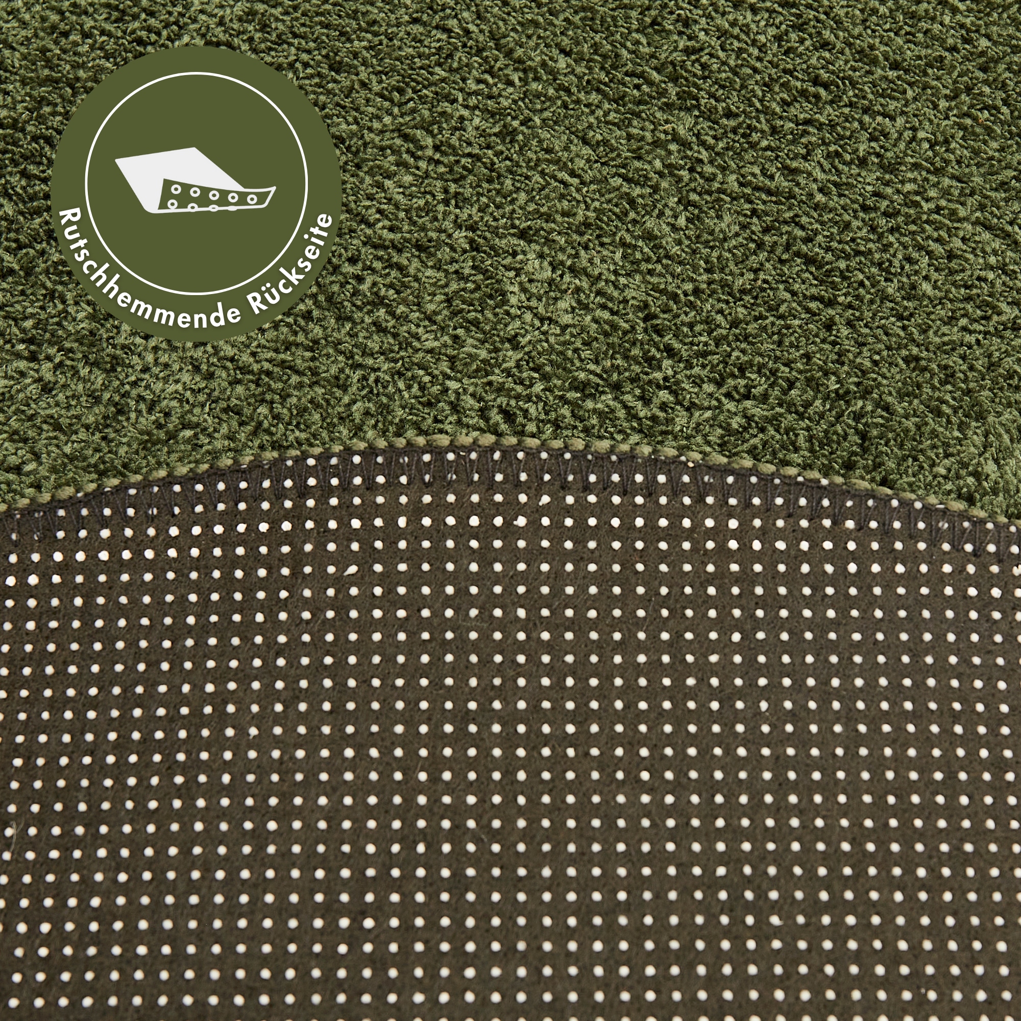 Andiamo Tapis »Arezzo« Rond 16 mm Höhe Uni Farben, weicher Flor, waschbar, ideal im Wohnzimmer & Schlafzimmer