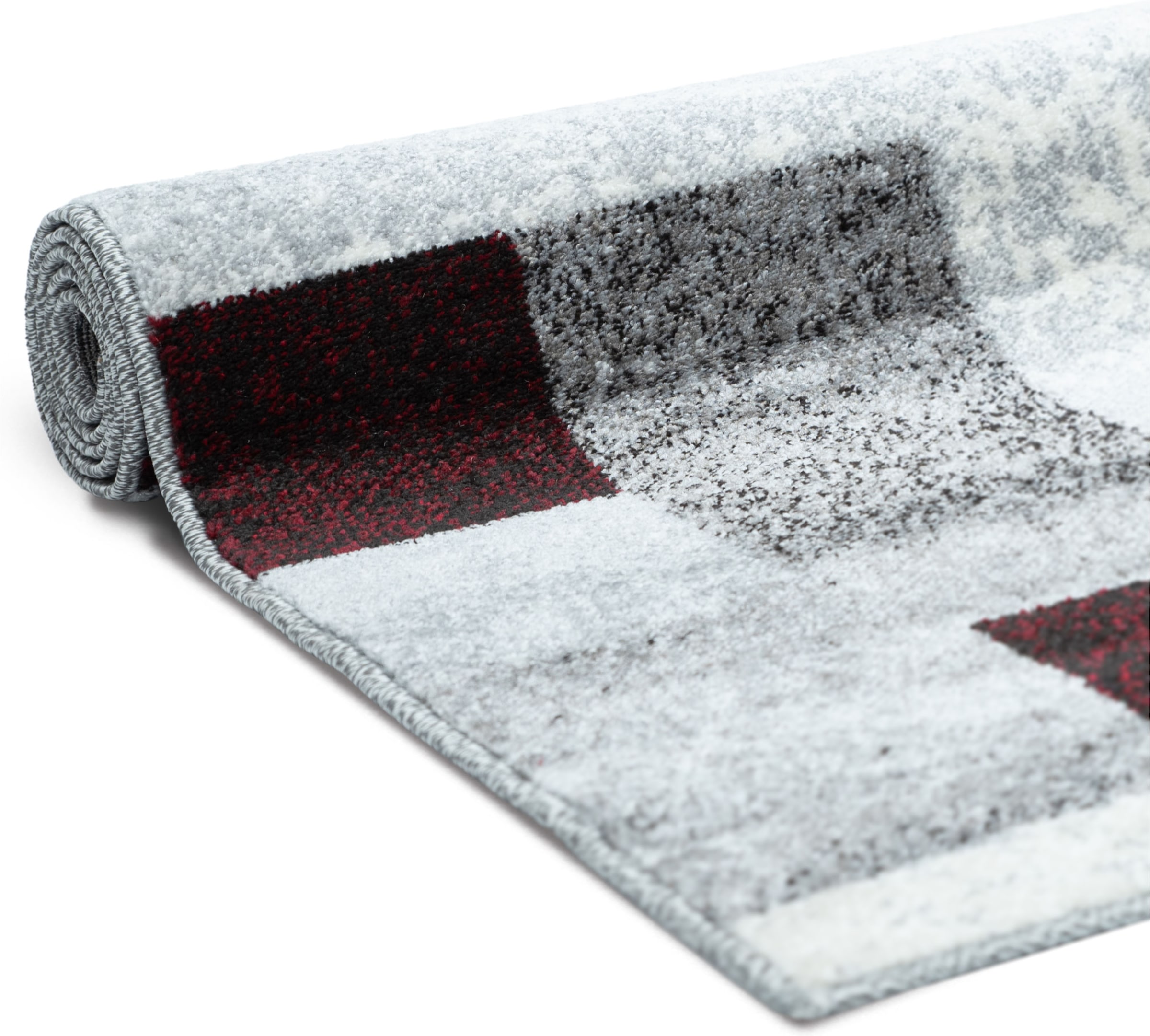 GOODproduct Tapis »Corine« Rectangulaire 9 mm Höhe Avec poil particulièrement doux, poil ras, design moderne à carreaux,