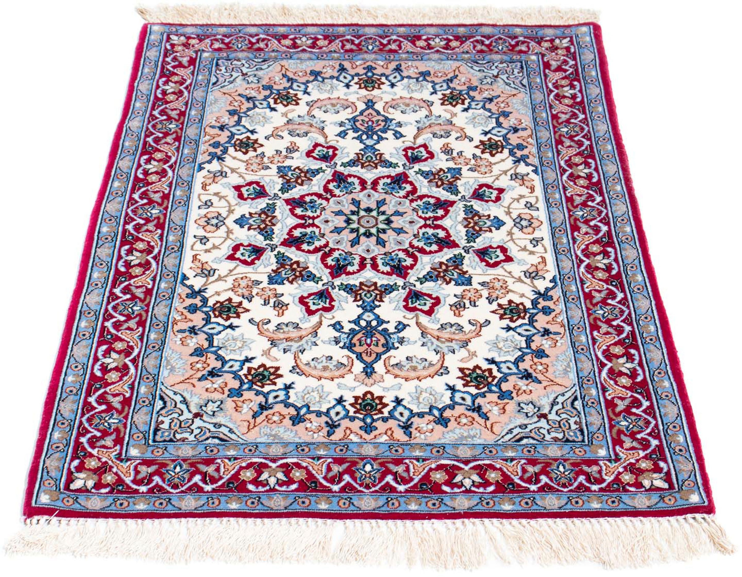 Image of morgenland Orientteppich »Perser - Isfahan - Premium - 100 x 71 cm - beige«, rechteckig, 6 mm Höhe, Wohnzimmer, Handgeknüpft, Einzelstück mit Zertifikat bei Ackermann Versand Schweiz